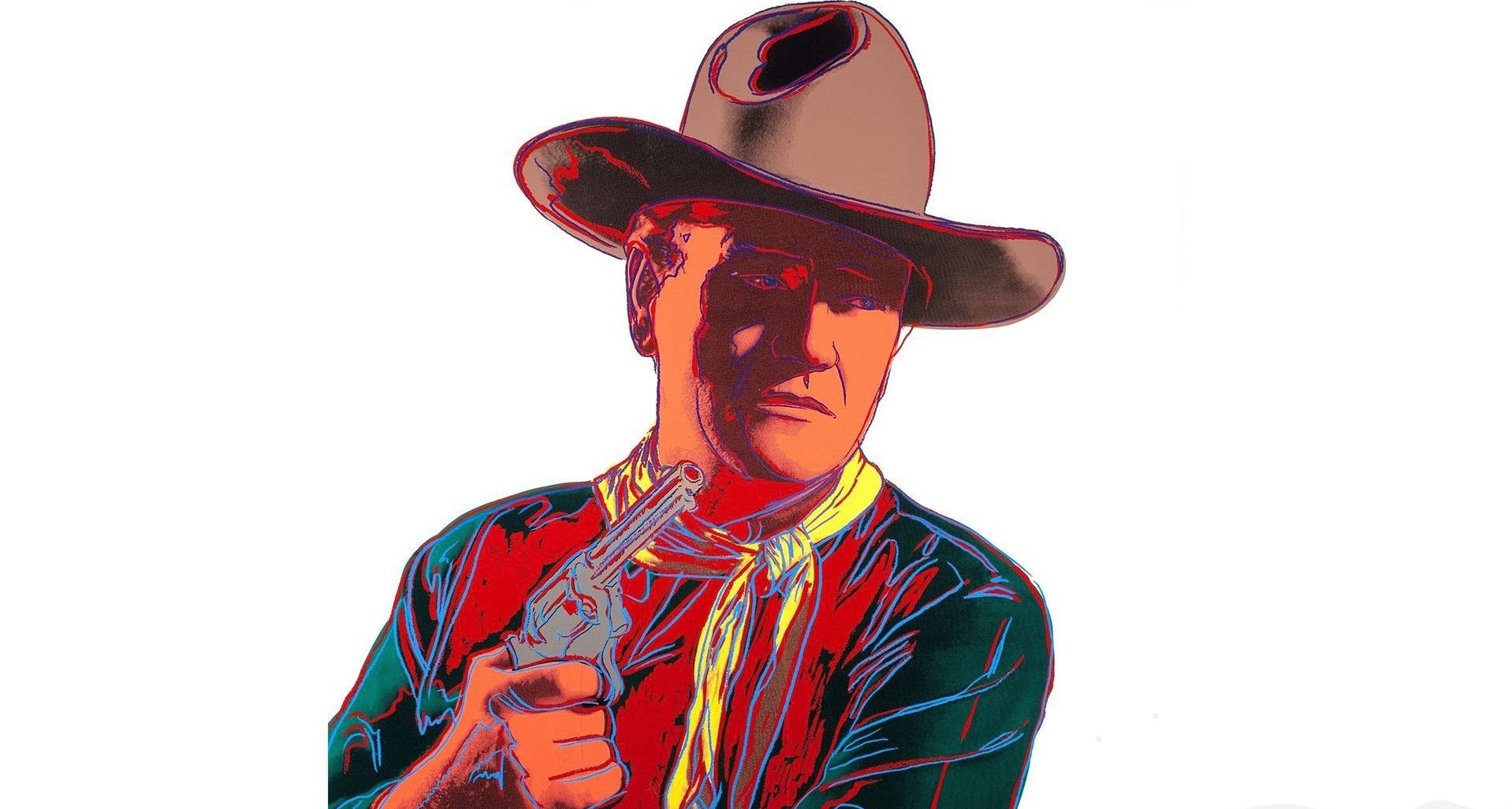 John Wayne, cowboy, revolver, HD Desktop Wallpaper