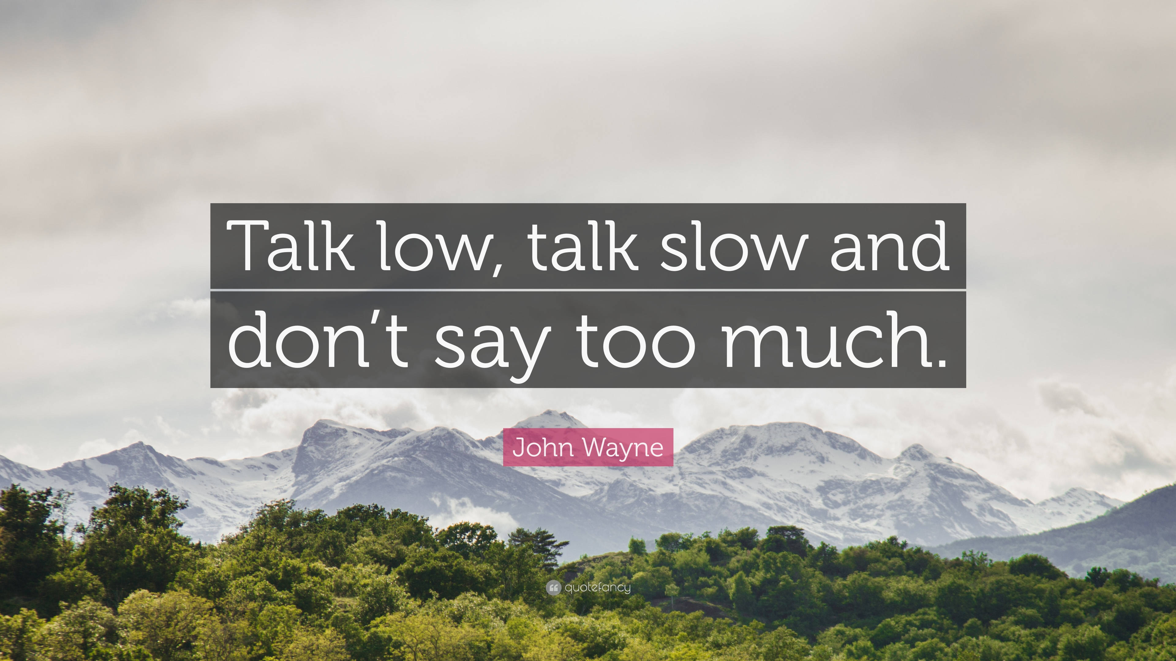 John Wayne, mountainous landscape, snow-capped peaks, 4K Desktop Wallpaper