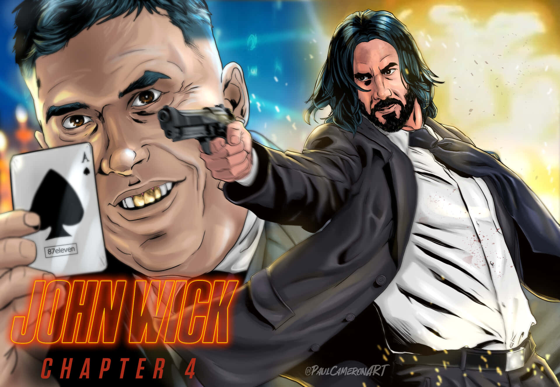 John Wick 4, John Wick, ace of spades, Full HD Desktop Wallpaper