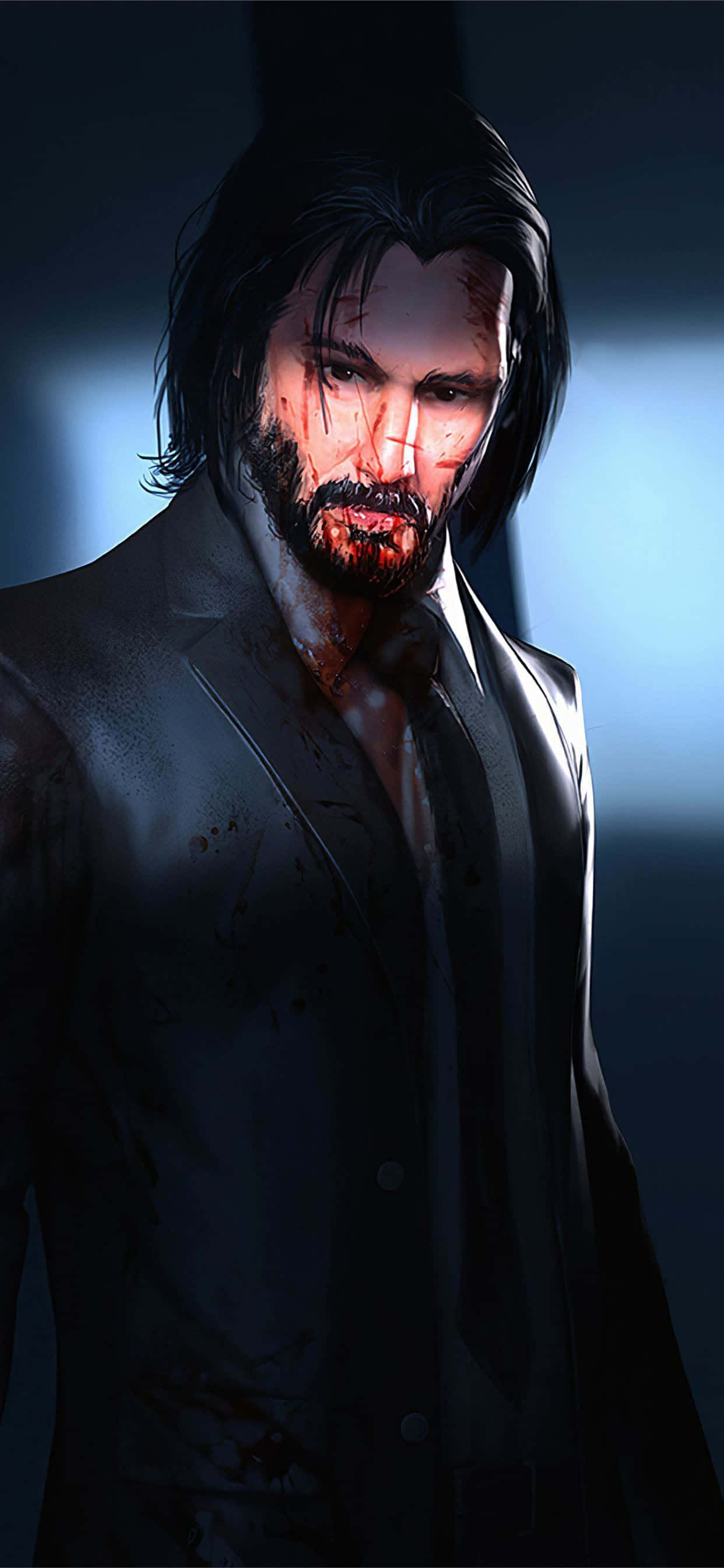 John Wick 4, dark hair, beard, 2K Phone Wallpaper