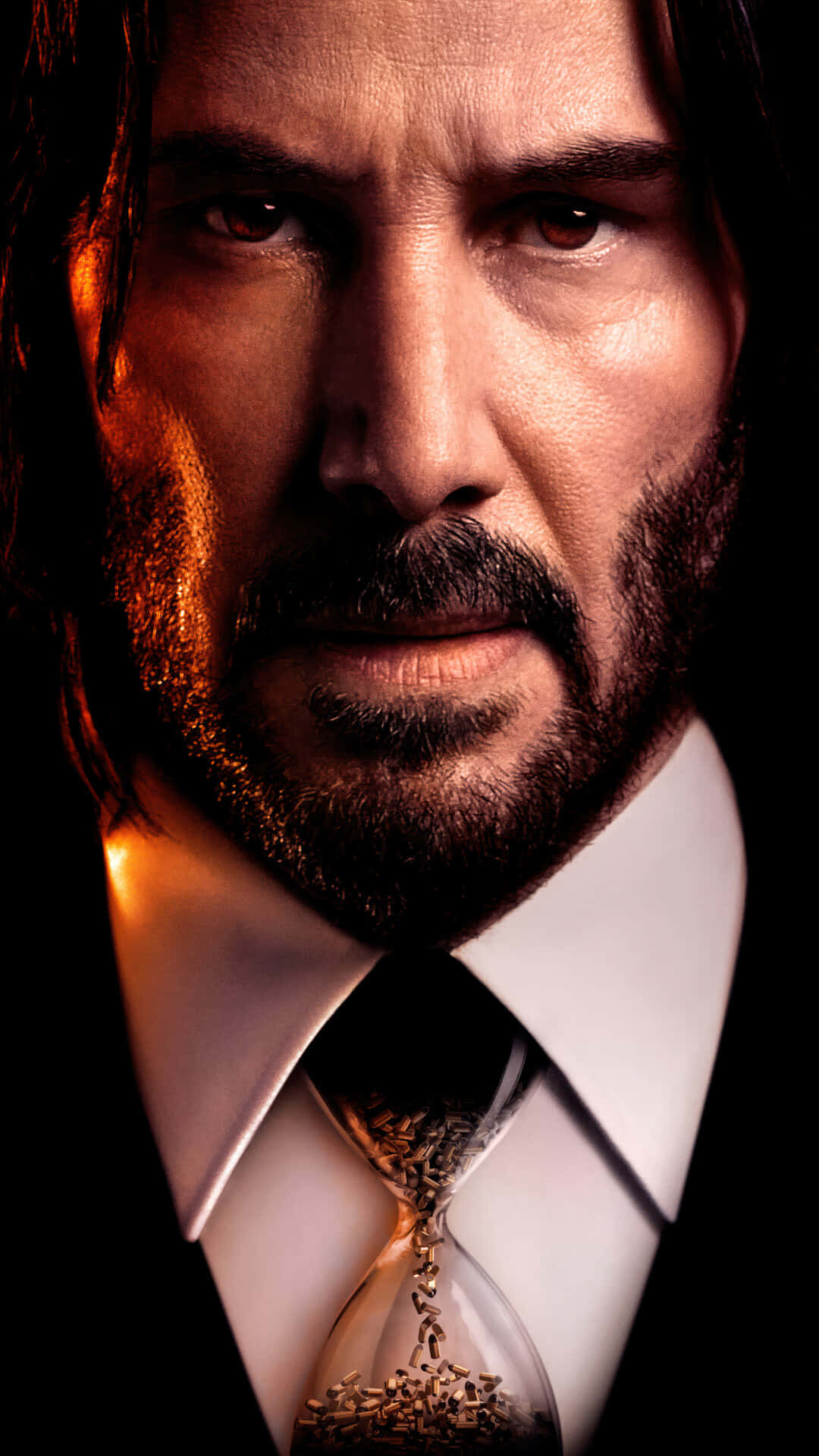 John Wick 4, hourglass pendant, suit and tie, Full HD Phone Wallpaper
