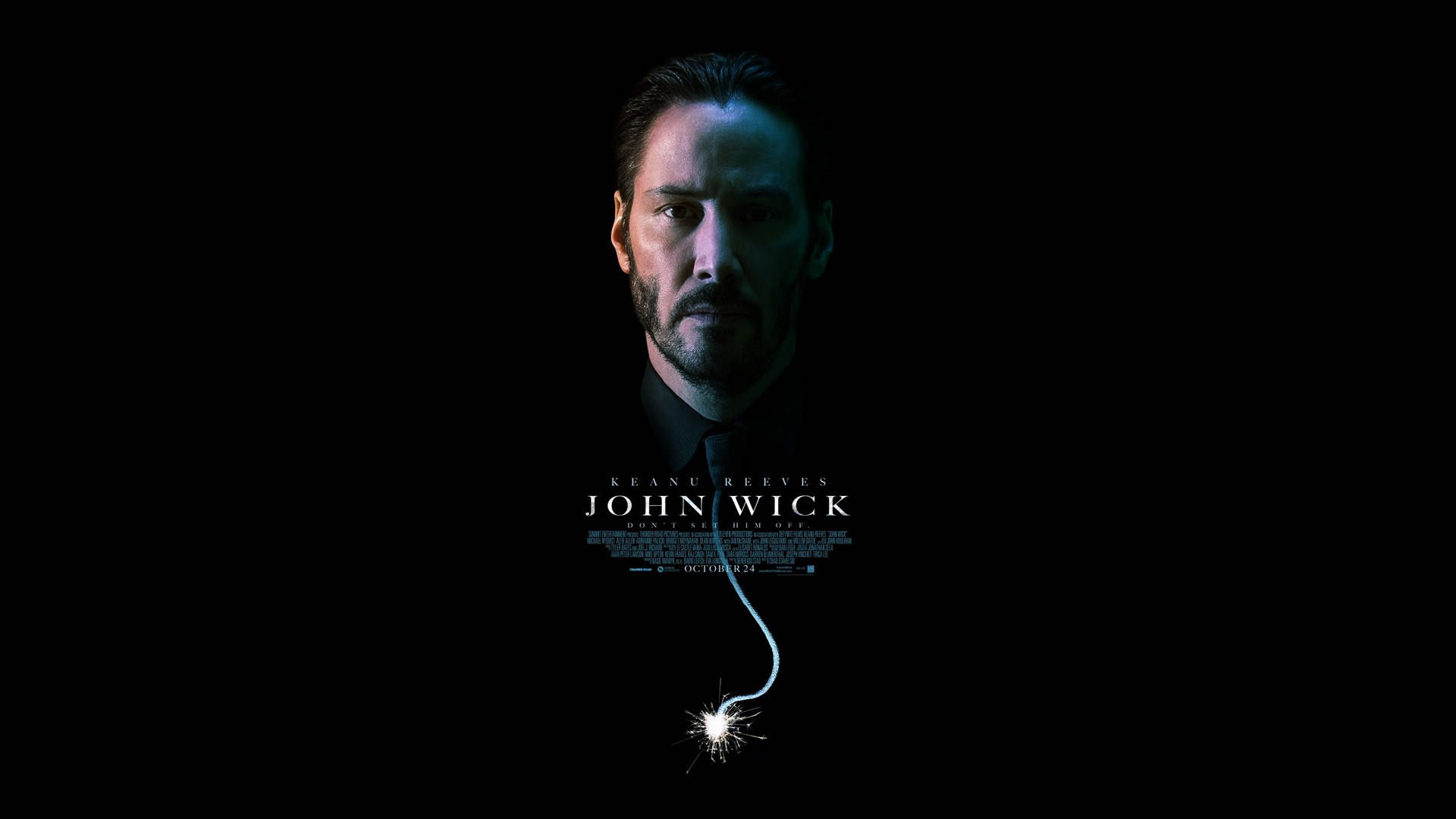 John Wick, Thriving In The Shadows, black background, Full HD Desktop Wallpaper
