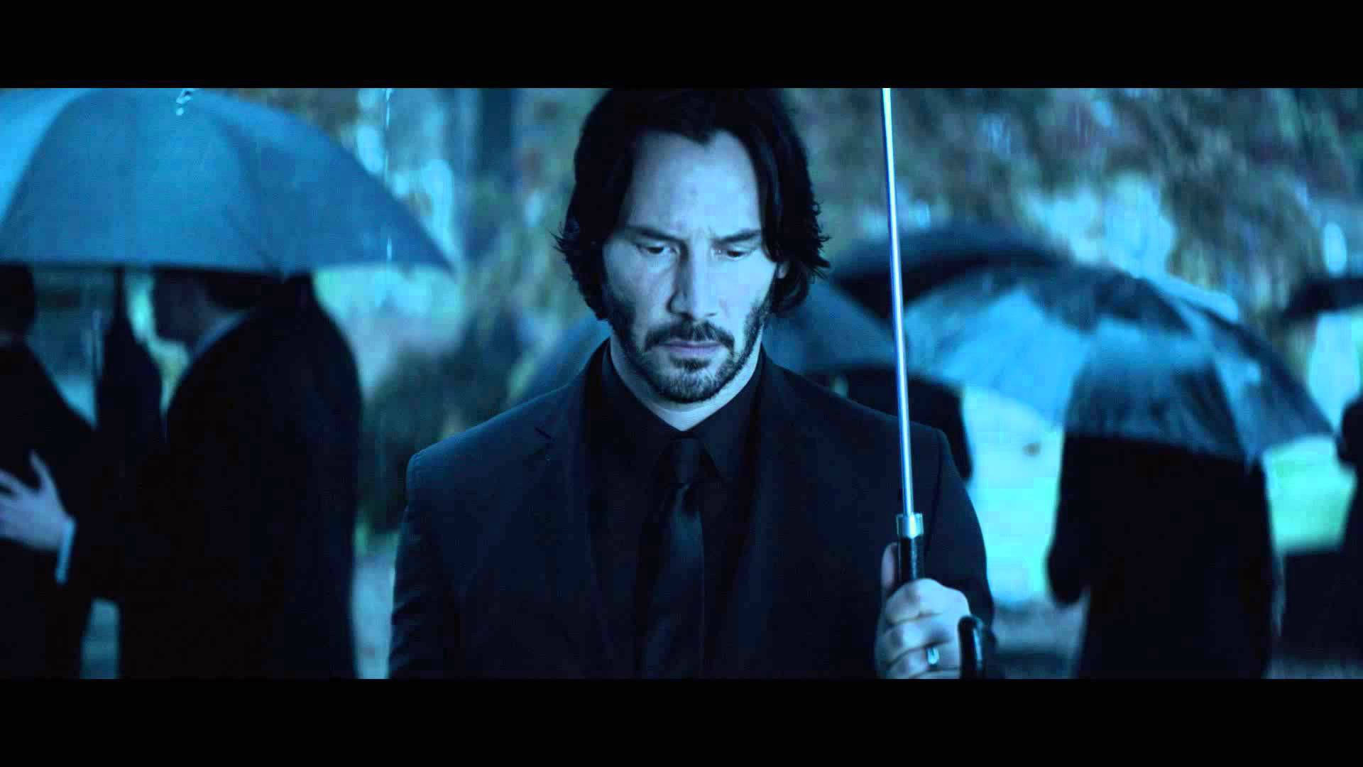 John Wick, black suit, umbrella, Full HD Desktop Wallpaper