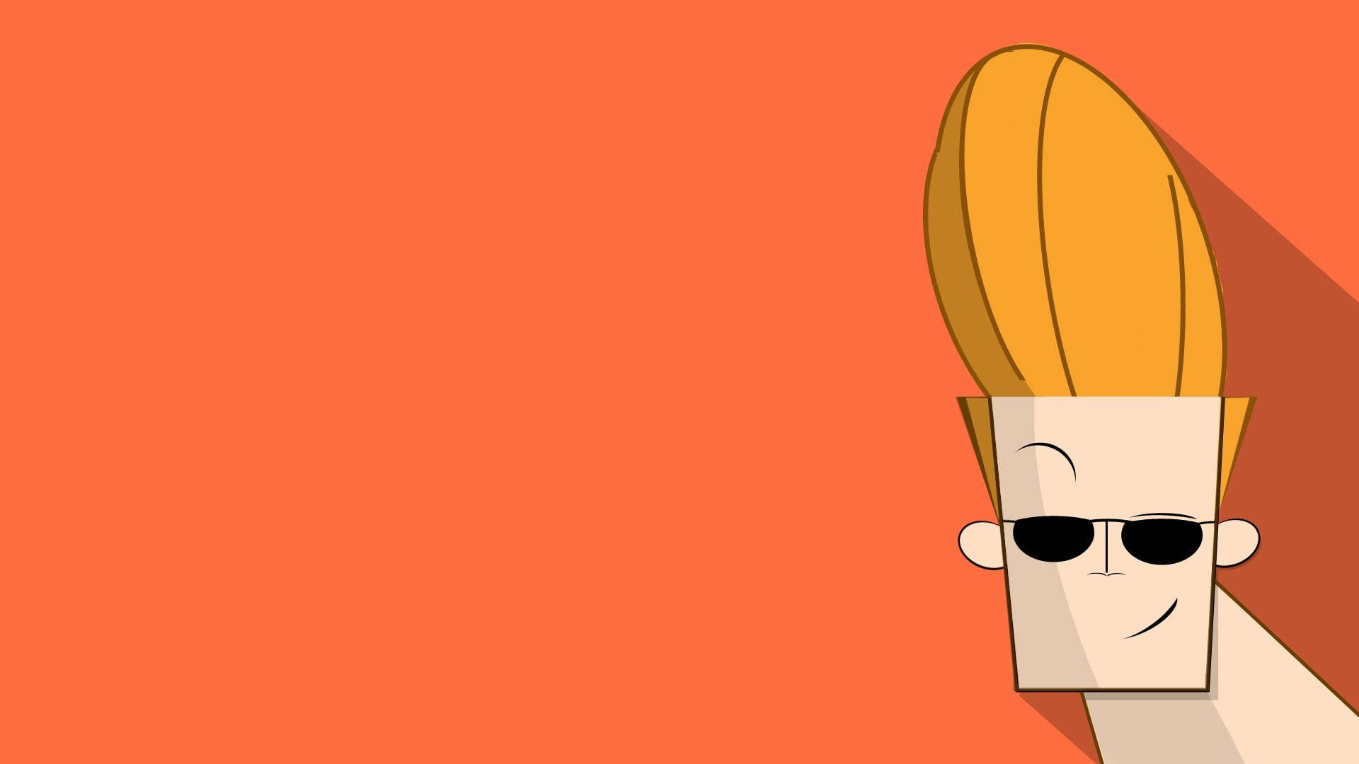 Johnny Bravo, iconic eyebrow, square face, Full HD Desktop Wallpaper