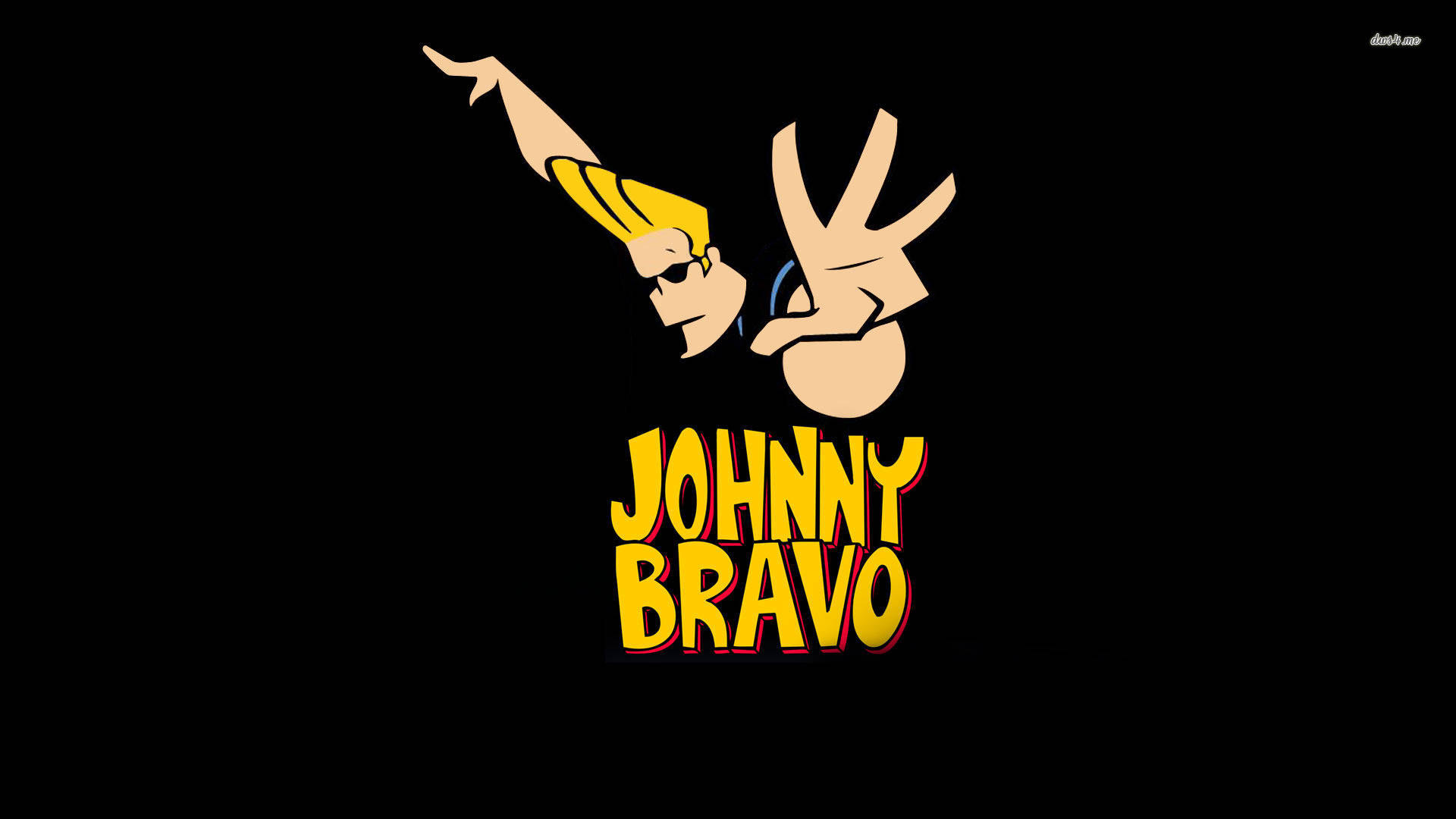 Johnny Bravo, yellow hair, sunglasses, Full HD Desktop Wallpaper
