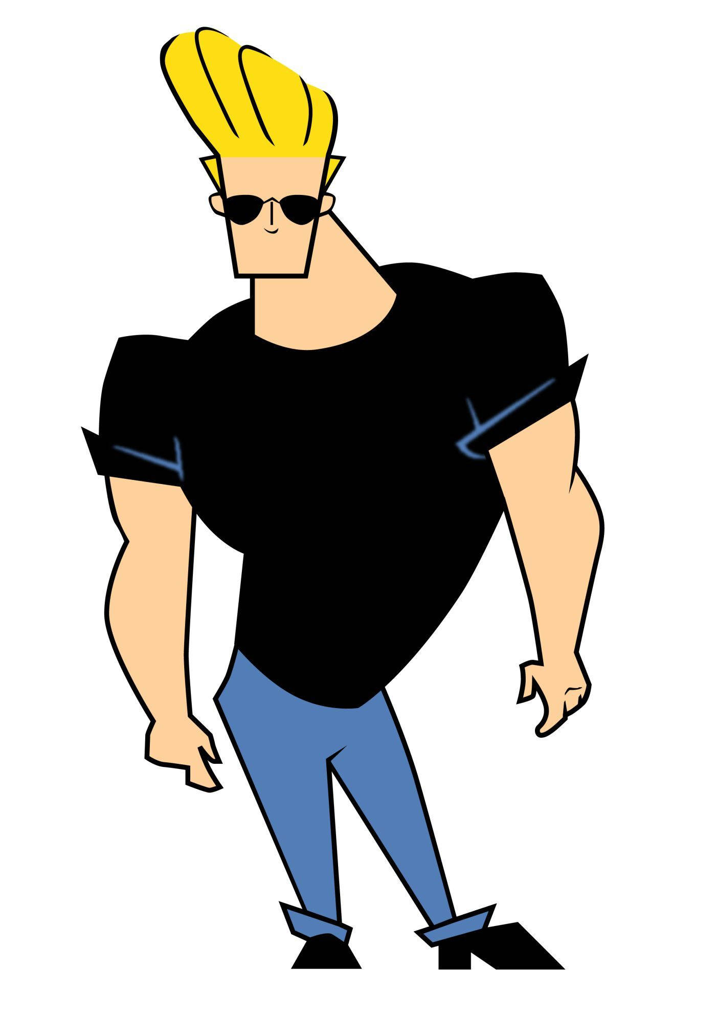 Johnny Bravo, spiky yellow hair, sunglasses, Full HD Phone Wallpaper