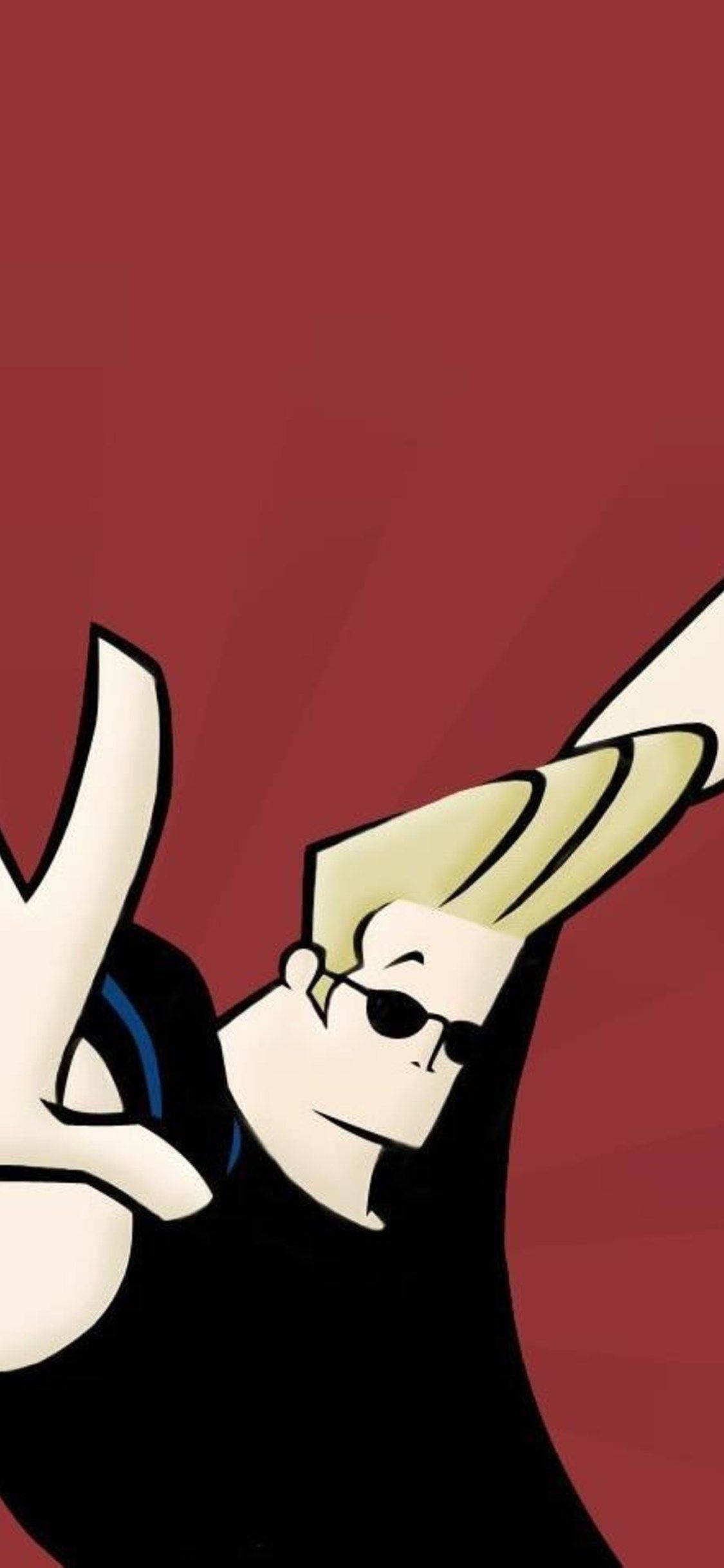 Johnny Bravo, blonde hair, sunglasses, Full HD Phone Wallpaper