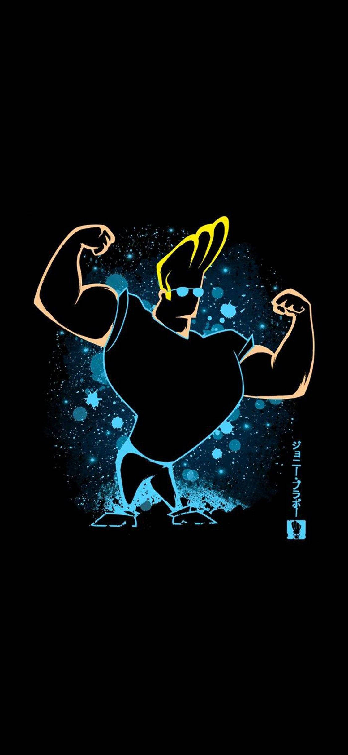 Johnny Bravo, yellow hair, sunglasses, Full HD Phone Wallpaper