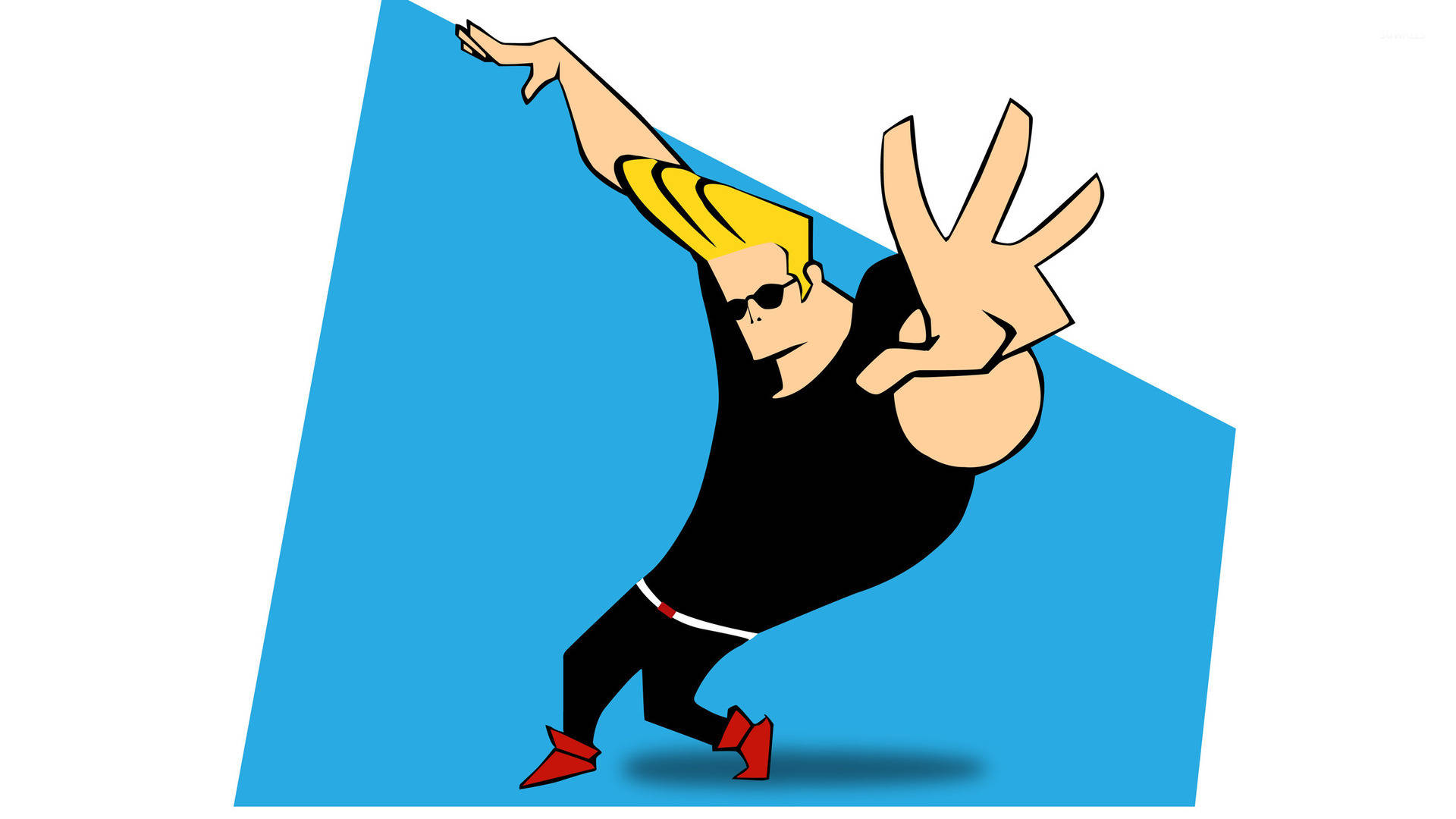 Johnny Bravo, blonde hair, sunglasses, Full HD Desktop Wallpaper