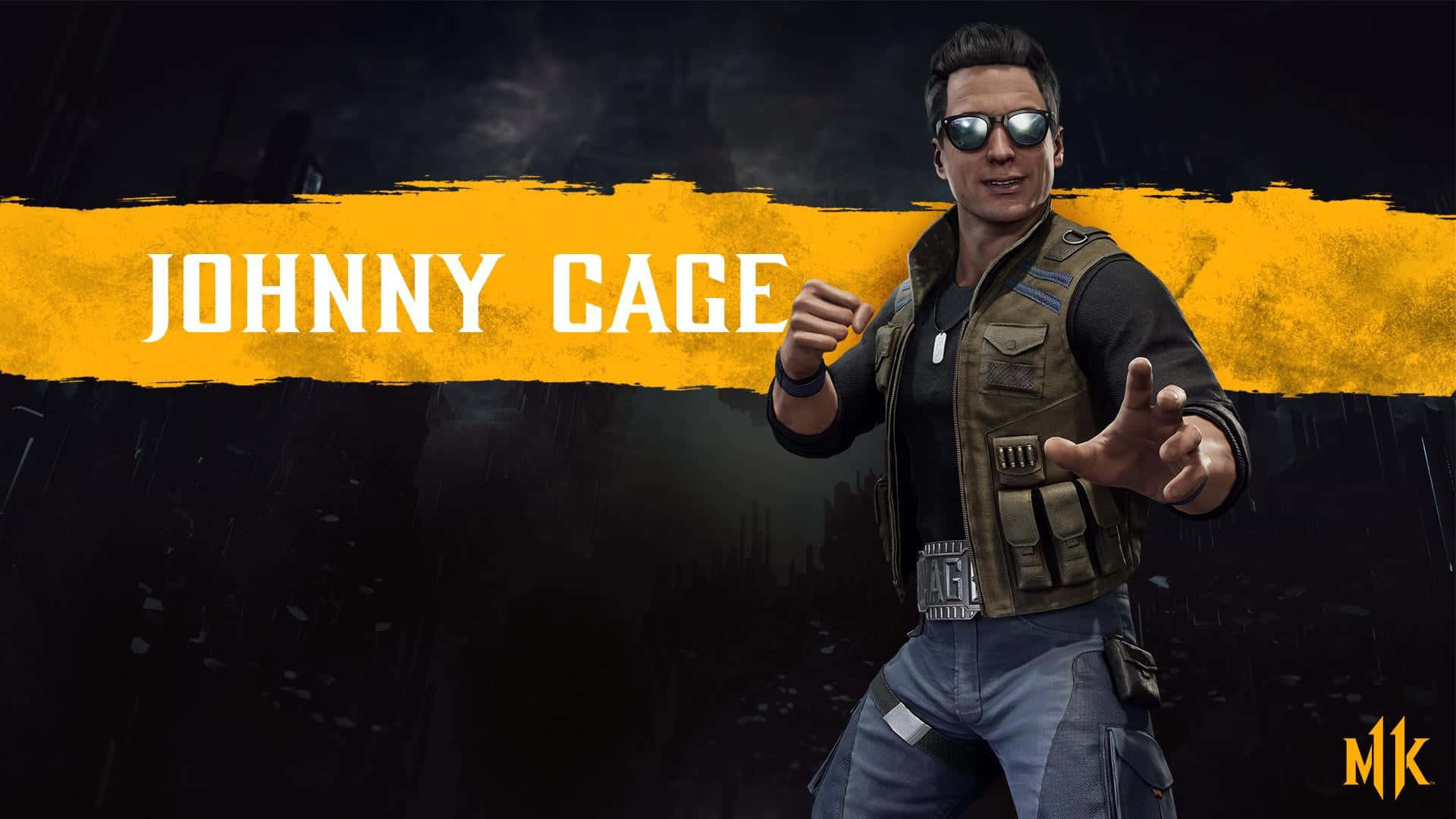 Johnny Cage, tactical vest, sunglasses, Full HD Desktop Wallpaper