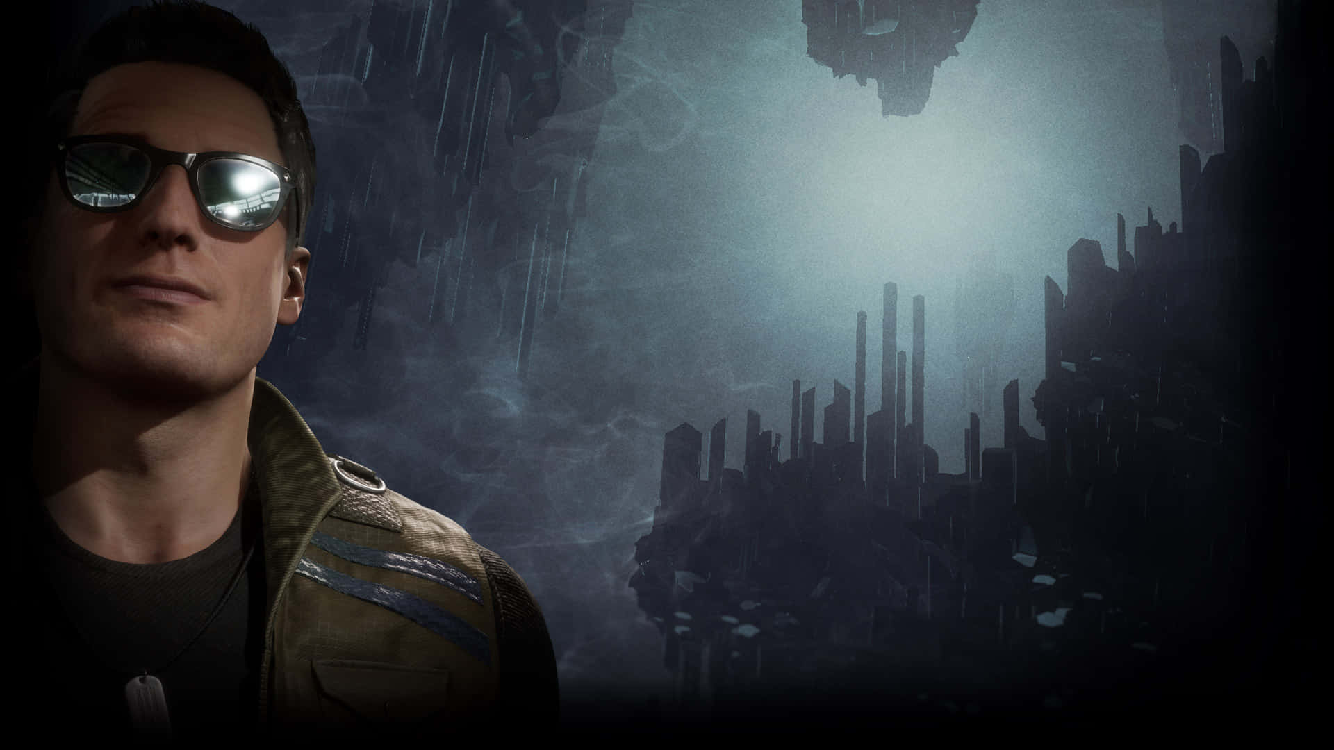 Johnny Cage, sunglasses, leather jacket, Full HD Desktop Wallpaper