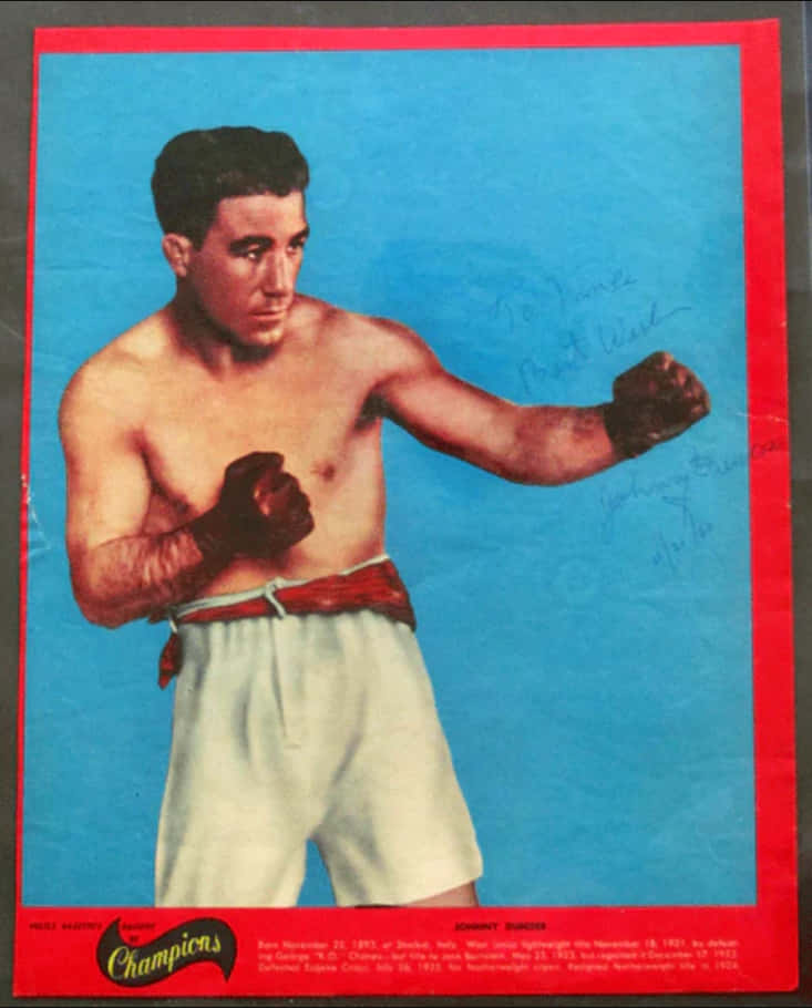 Johnny Dundee, colored poster, solid blue background, SD Phone Wallpaper