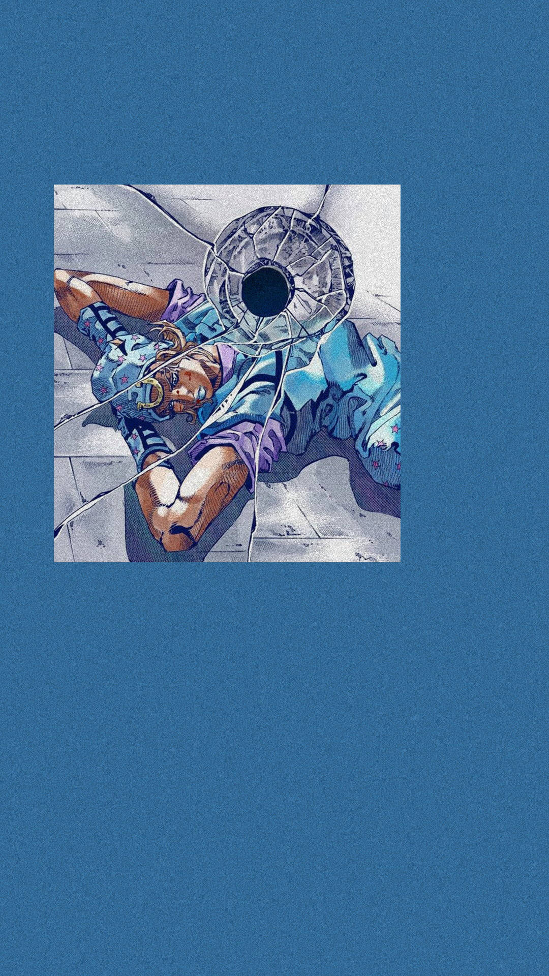 Johnny Joestar, comic book style, shattered glass effect, Full HD Phone Wallpaper