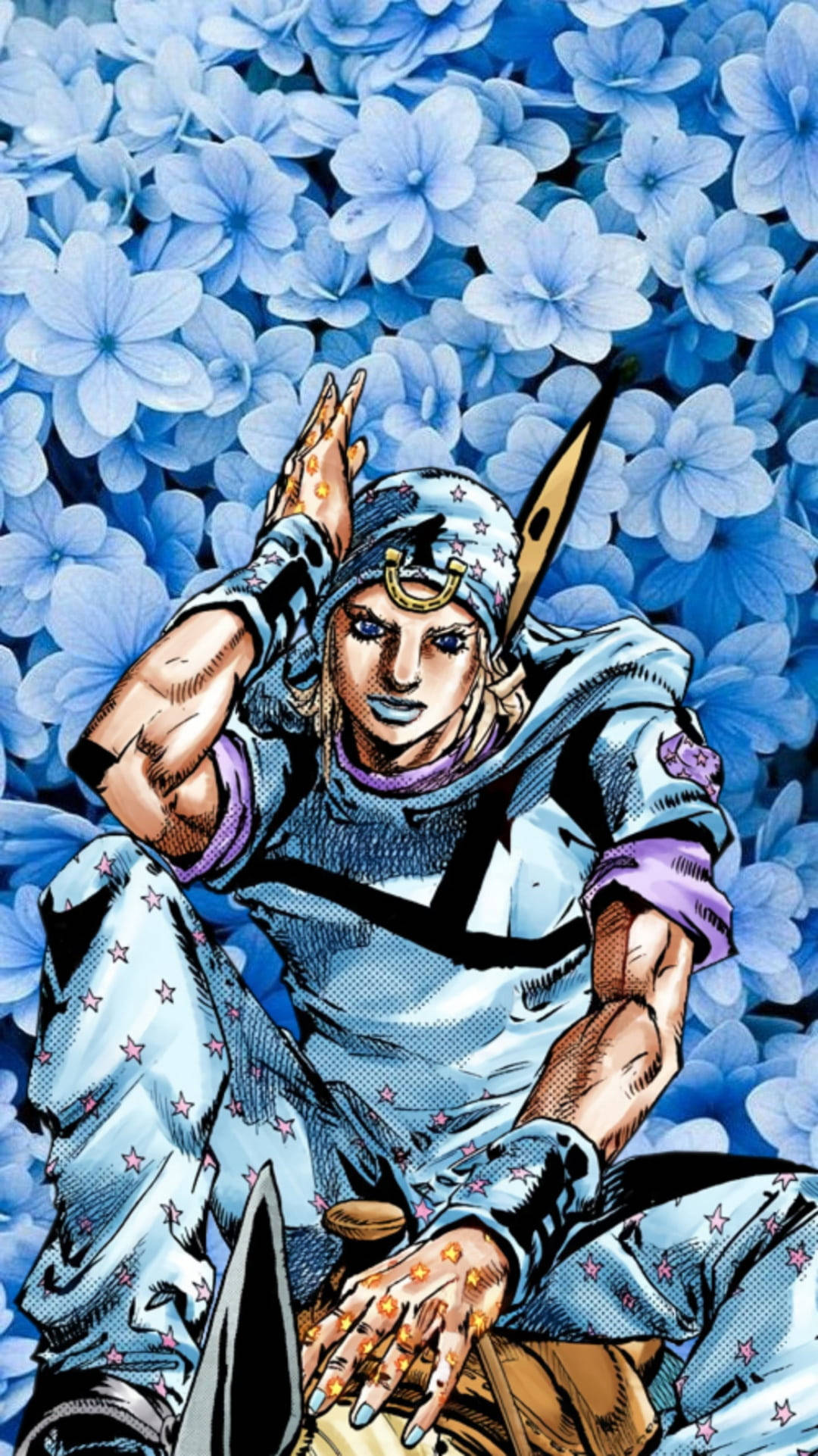 Johnny Joestar, Hydarageas, star-patterned clothing, Full HD Phone Wallpaper