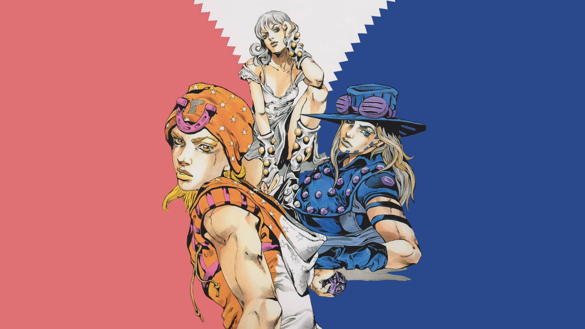 Johnny Joestar, red, blue, Full HD Desktop Wallpaper