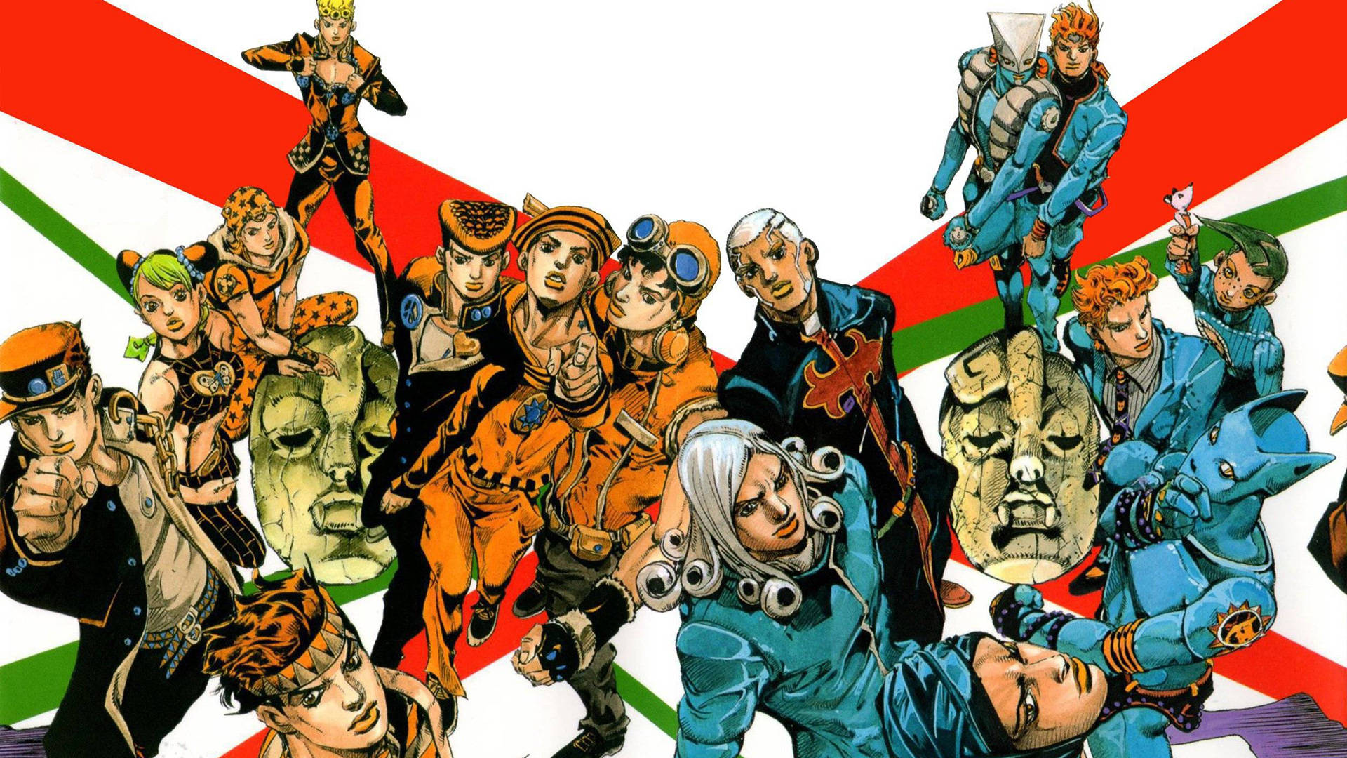 Johnny Joestar, anime characters, bold costumes, Full HD Desktop Wallpaper