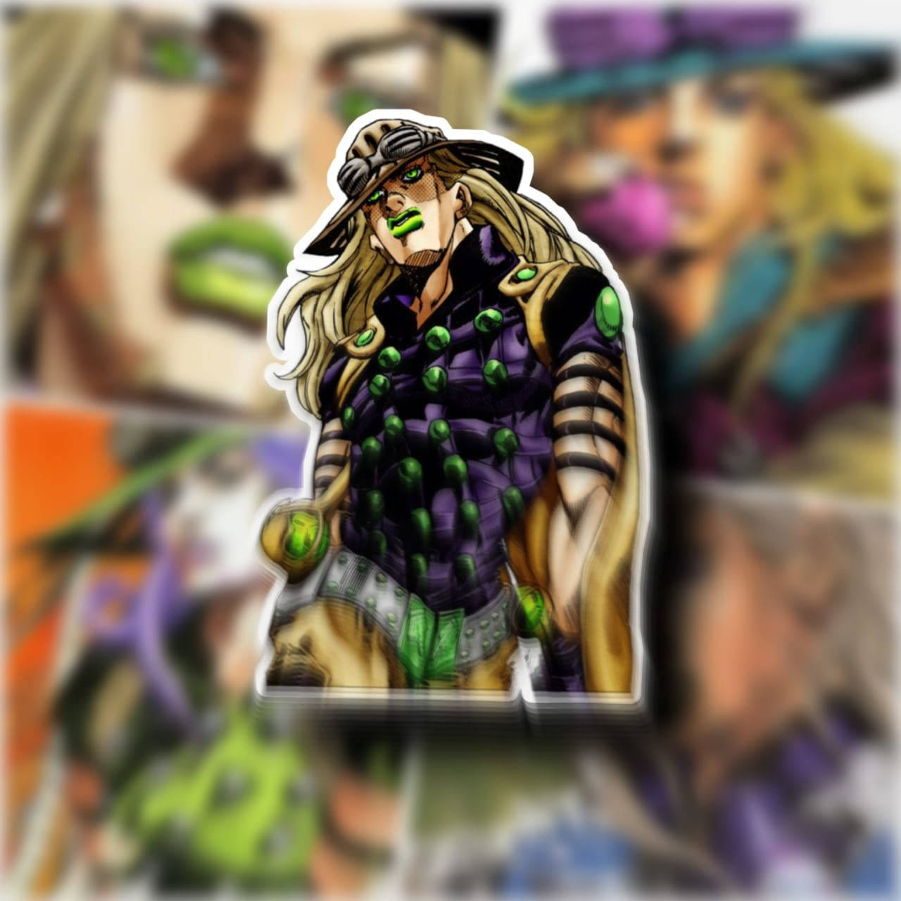 Johnny Joestar, anime sticker, blonde character, HD Desktop Wallpaper