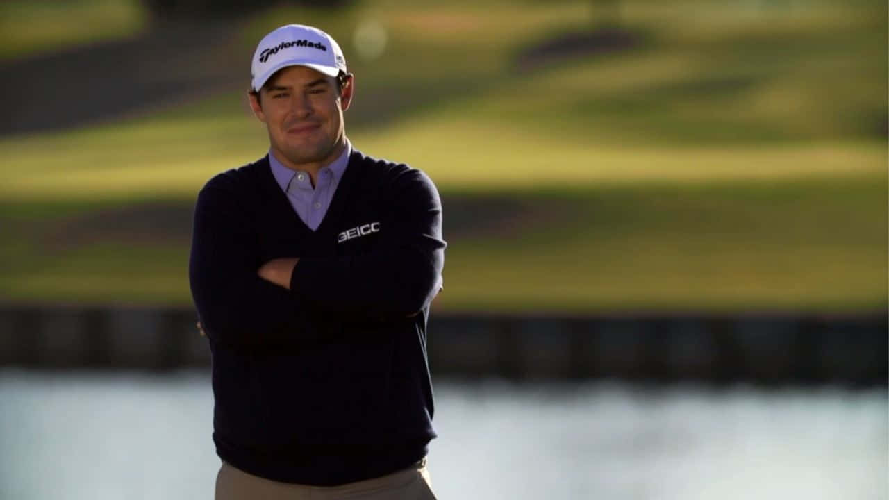 Johnson Wagner, golf course, navy sweater, HD Desktop Wallpaper