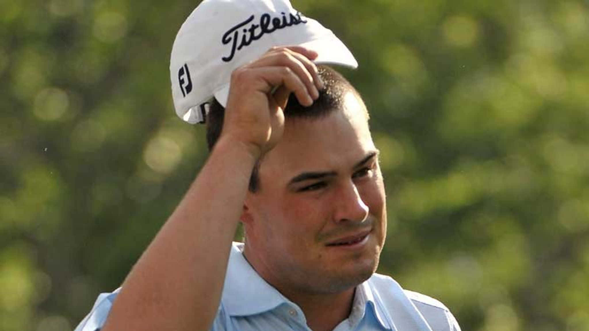 Johnson Wagner, light blue shirt, white Titleist cap, Full HD Desktop Wallpaper