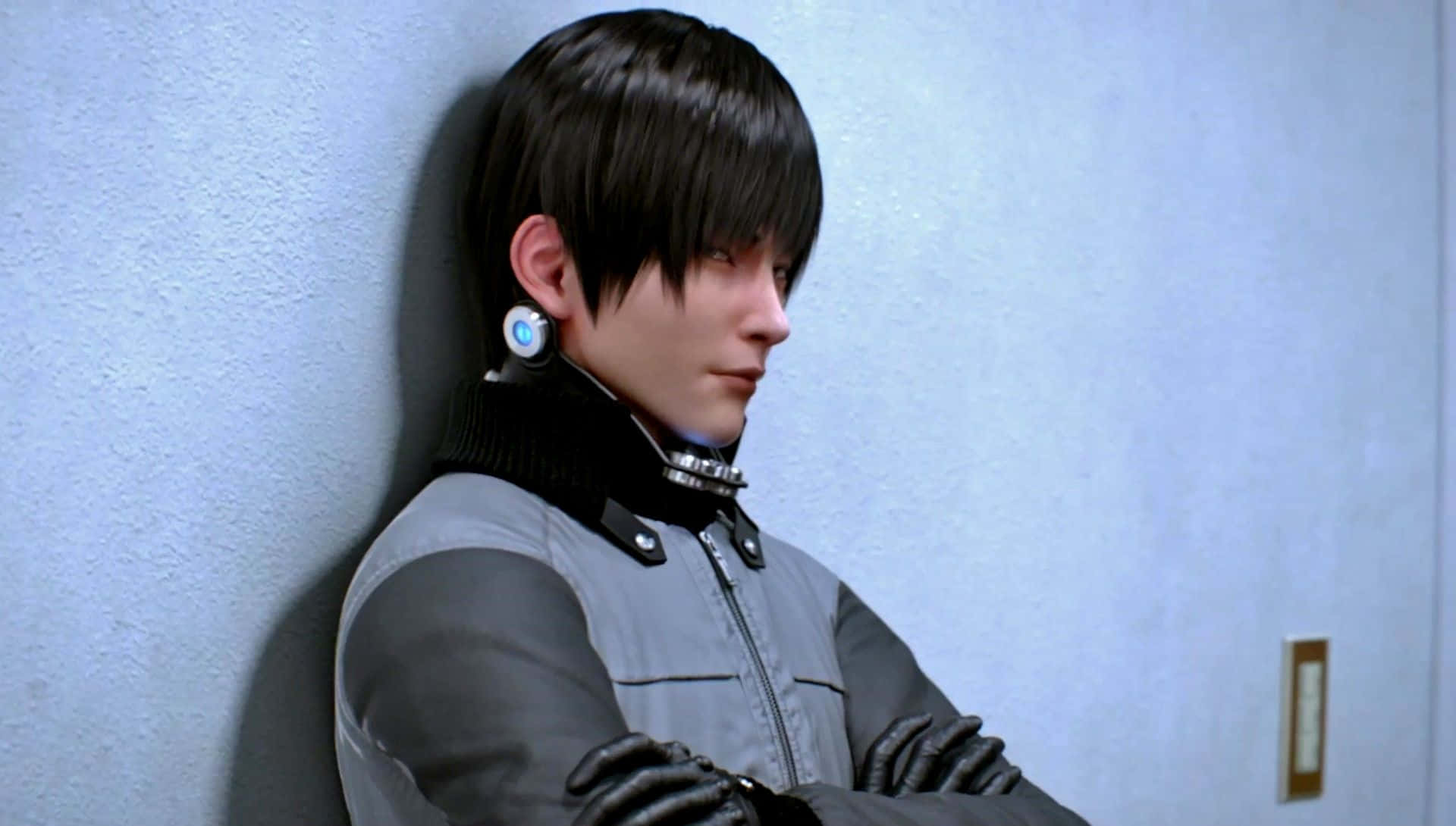 Joichiro Nishi, black hair, futuristic gear, Full HD Desktop Wallpaper
