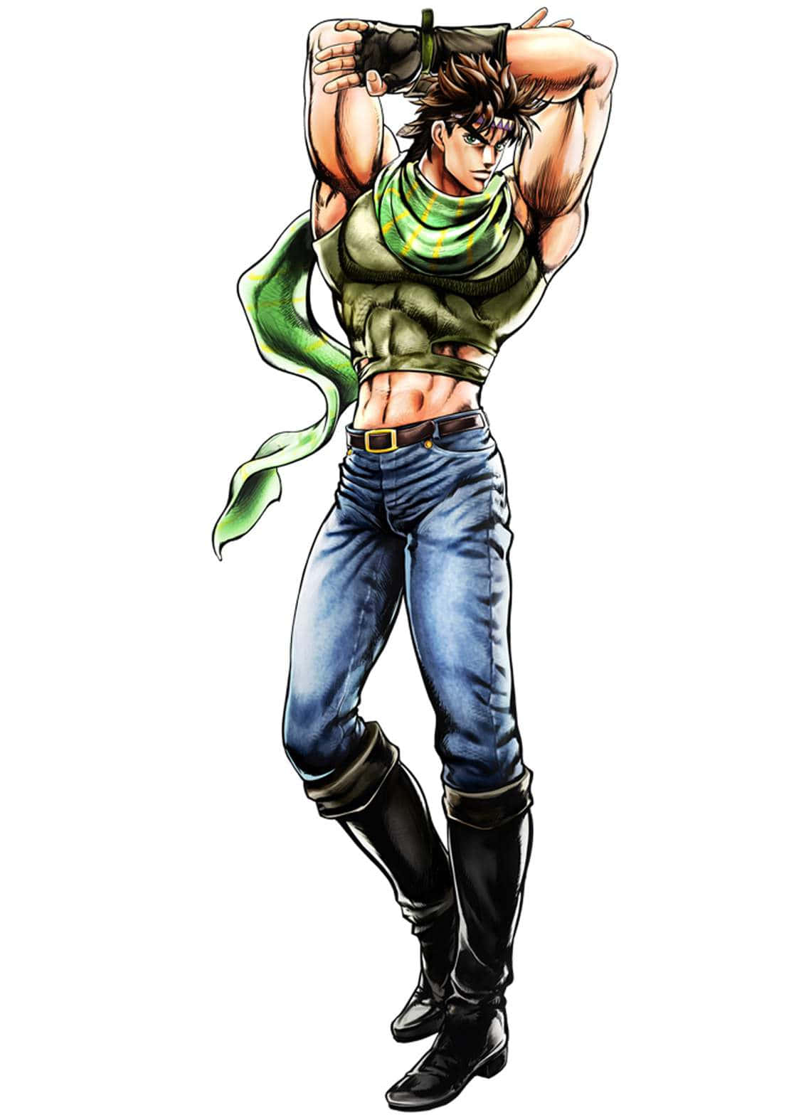 Jojo Pose, green tank top, blue jeans, HD Phone Wallpaper