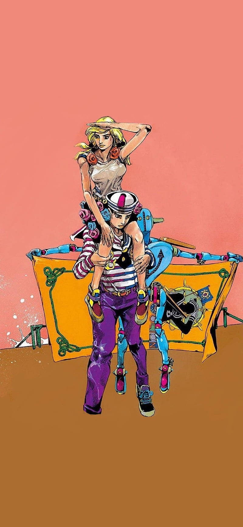 Jojo, iPhone, anime couple, HD Phone Wallpaper