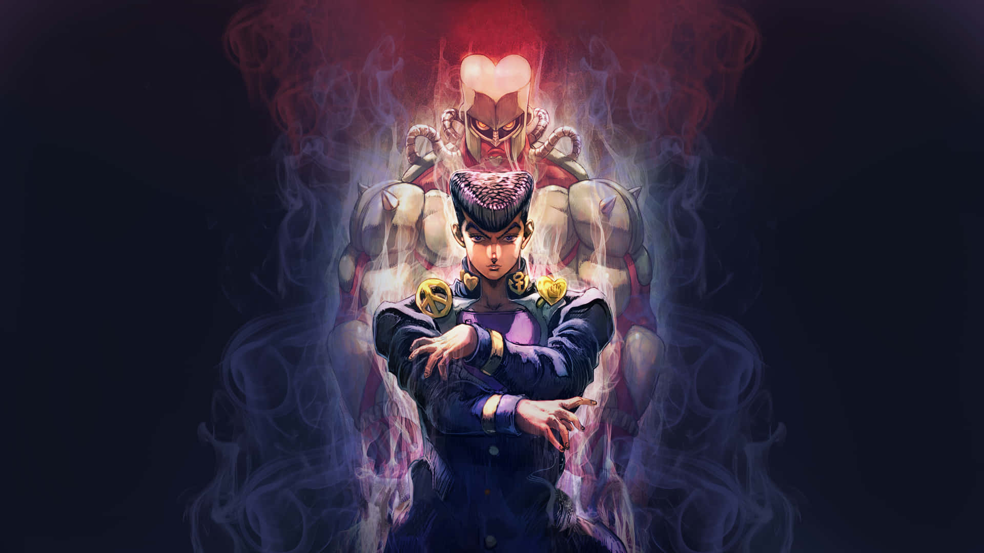 Jojo Stands, anime character, red aura, Full HD Desktop Wallpaper