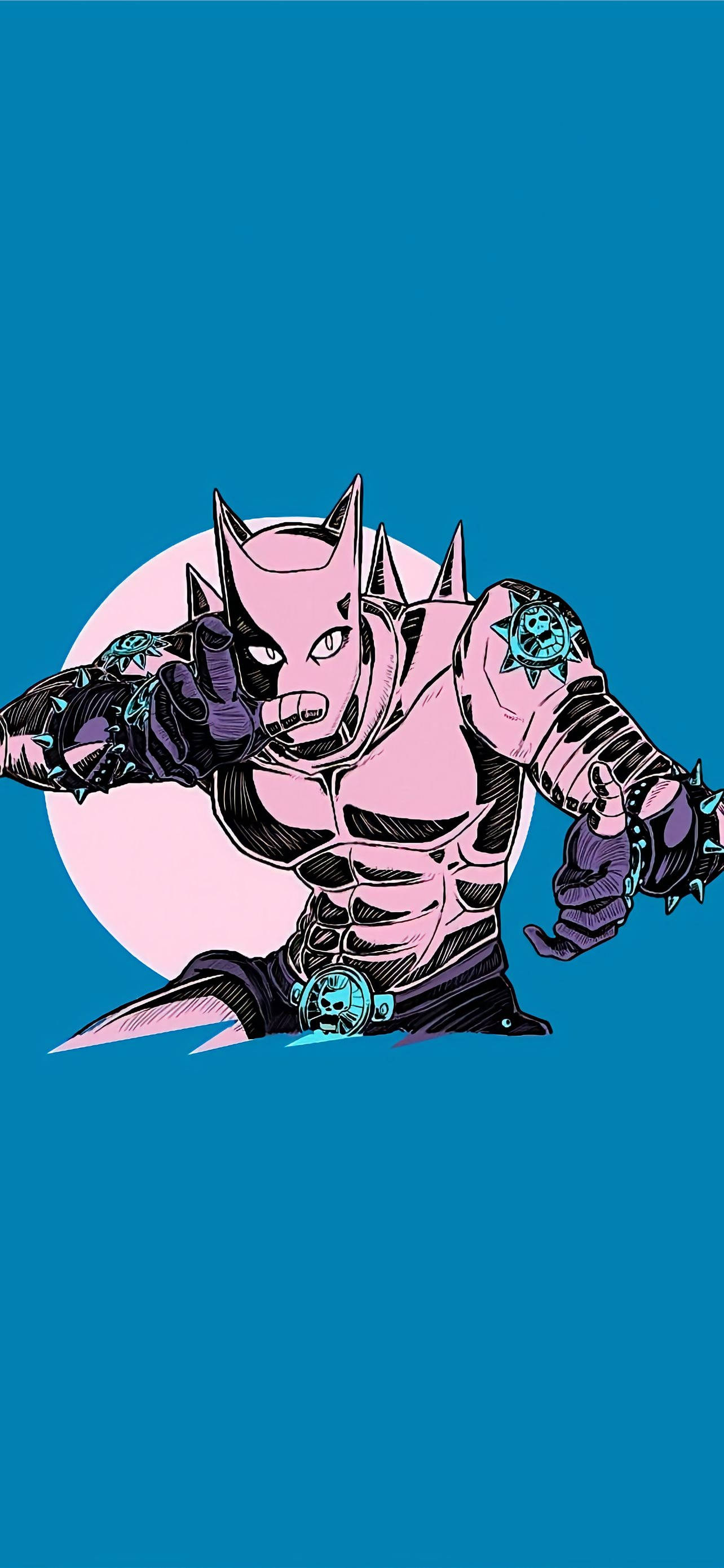 Jojo, pink armored warrior, spiked gauntlets, 2K Phone Wallpaper