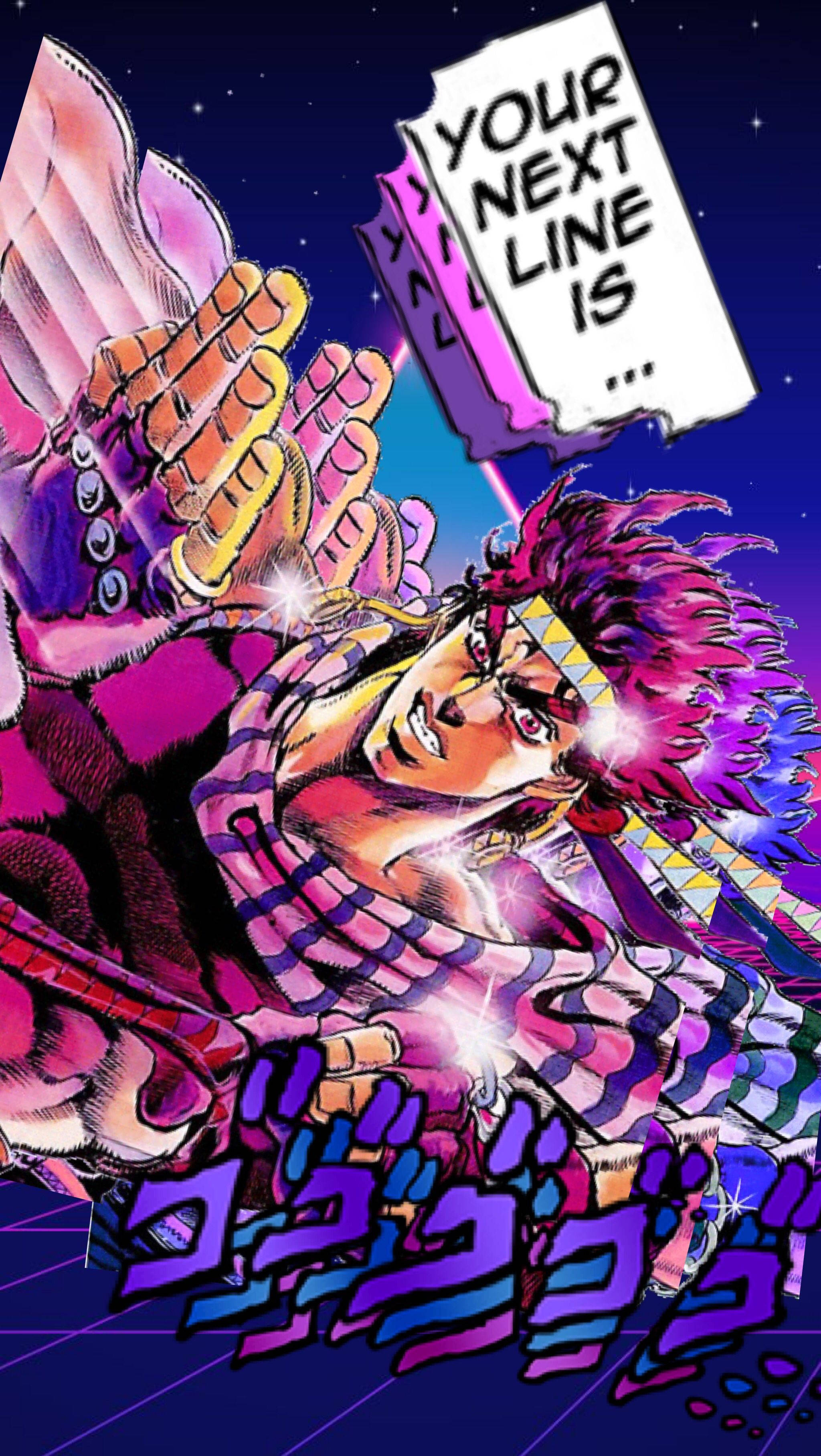 Jojo, anime character, spiky pink hair, 2K Phone Wallpaper