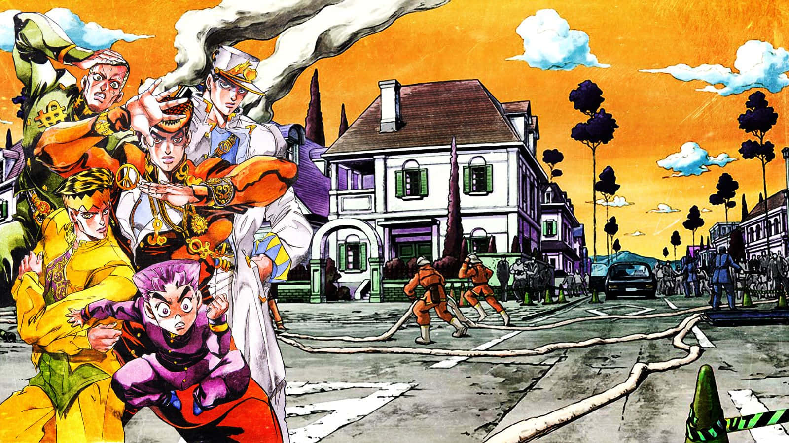 JoJo, manga, anime characters, HD Desktop Wallpaper