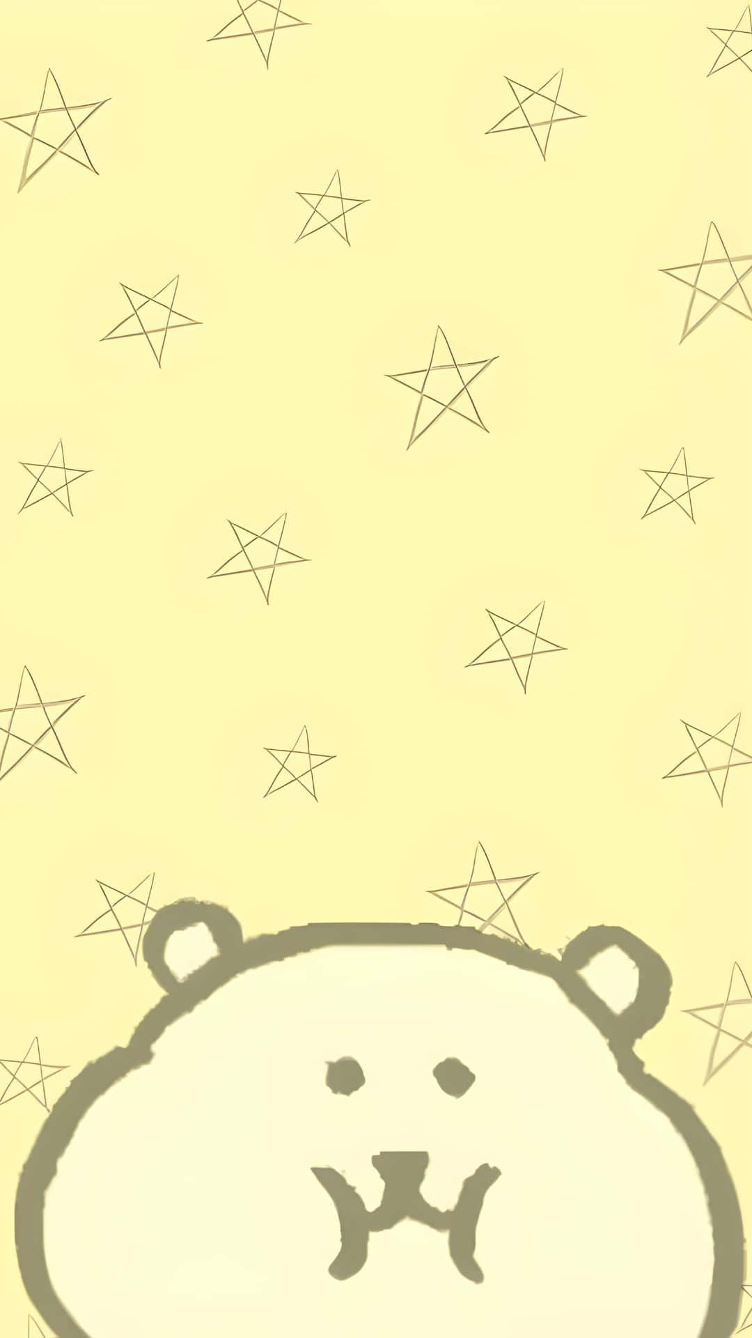 Joke Bear, star background, pale yellow background, Full HD Phone Wallpaper