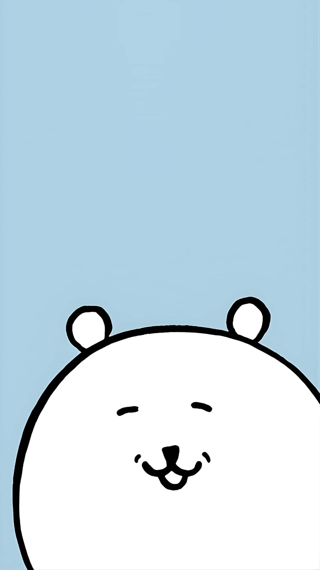 Joke Bear, smiling face, minimalist cartoon bear, Full HD Phone Wallpaper