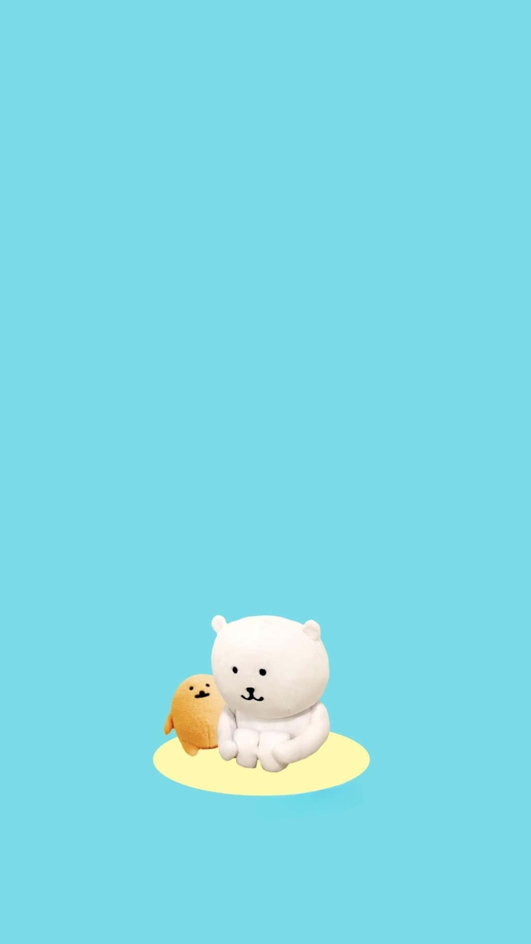 Joke Bear, orange bird, yellow circle, Full HD Phone Wallpaper