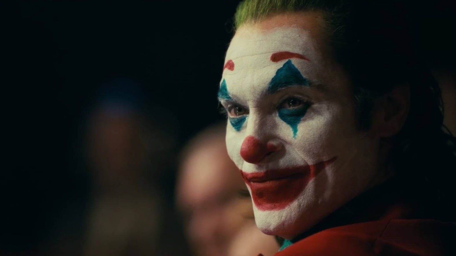 Joker 2020, white face paint, red lips, HD Desktop Wallpaper