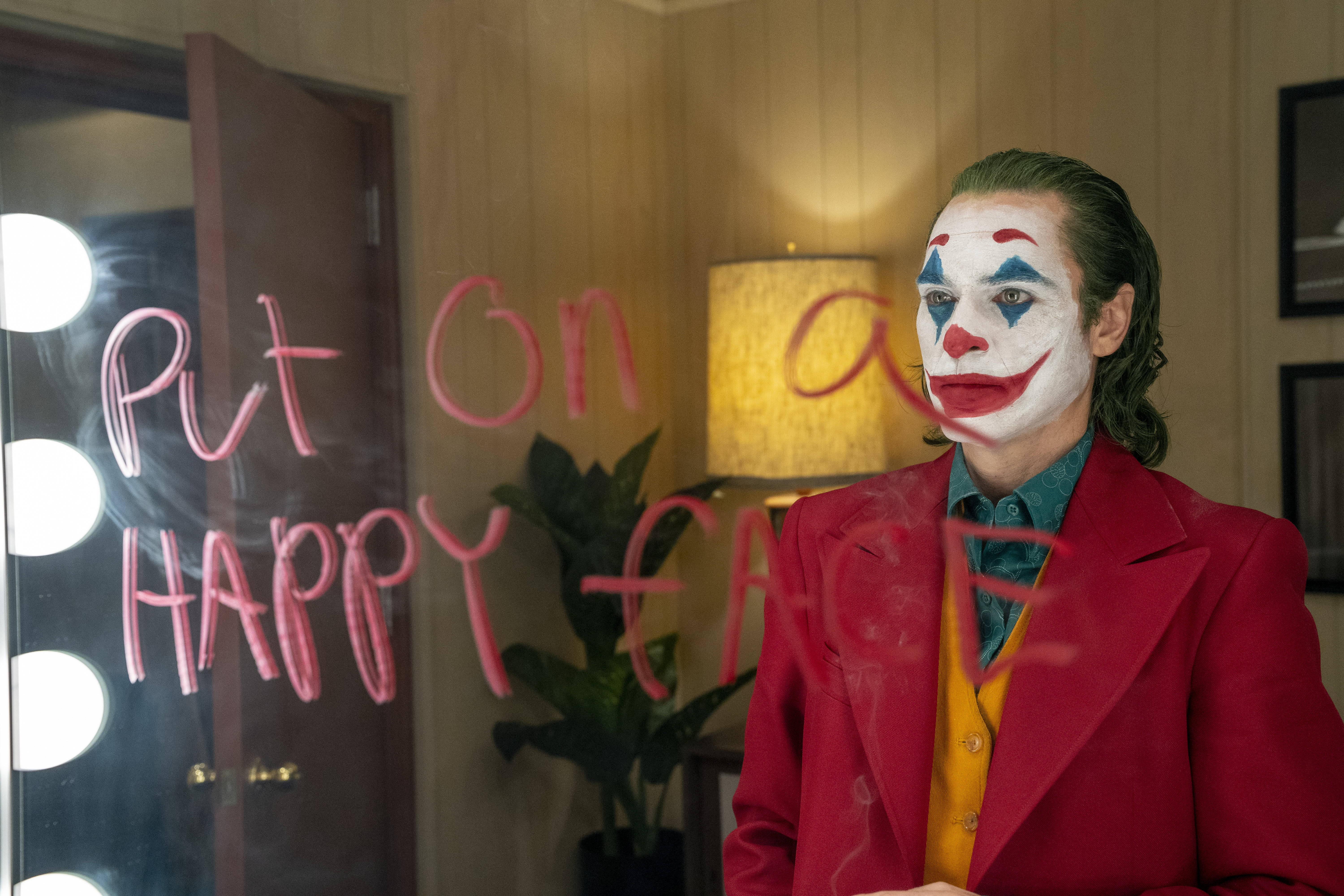 Joker 2020, red suit, clown makeup, 5K Desktop Wallpaper