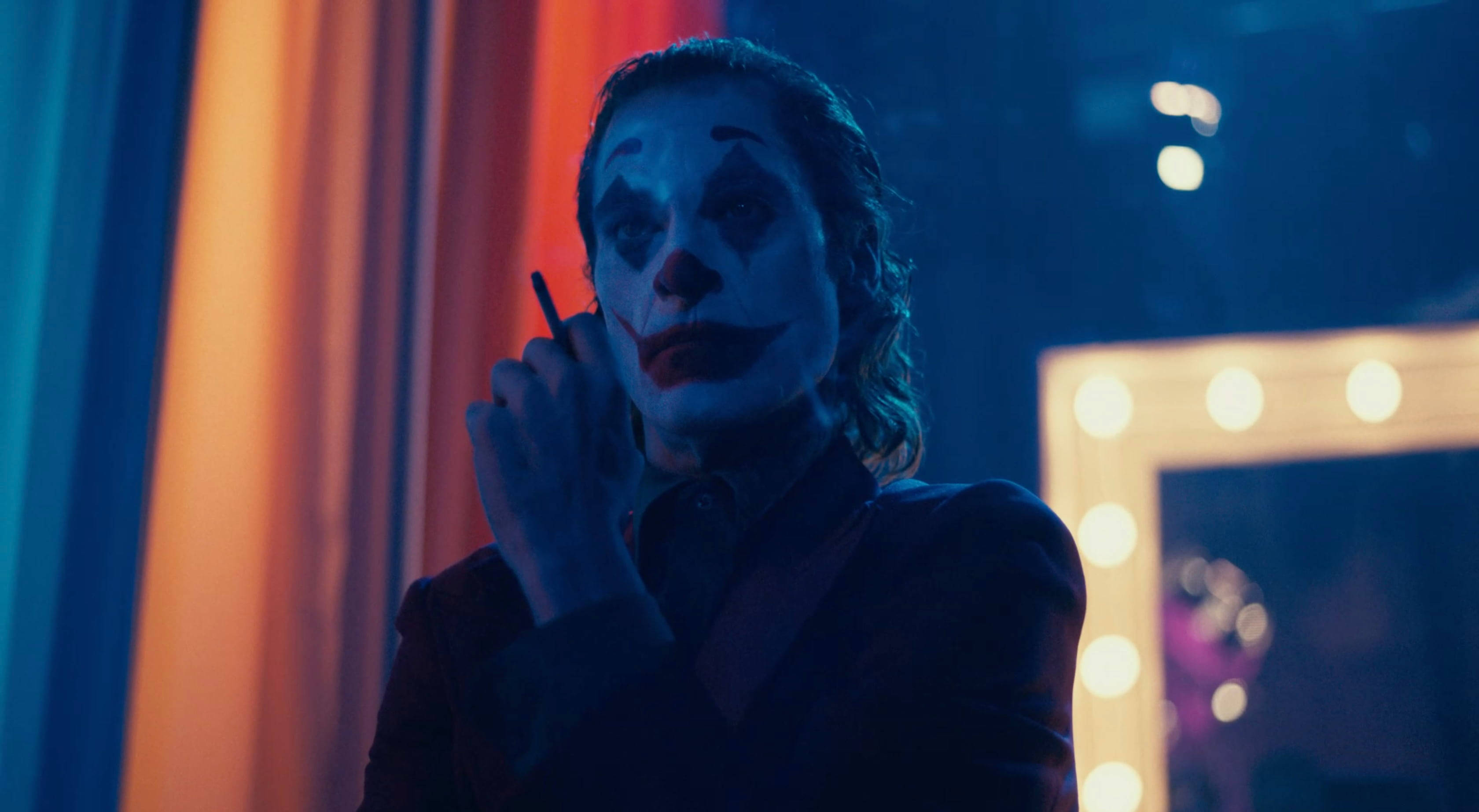 Joker 2020, blue hued, white face paint, 2K Desktop Wallpaper