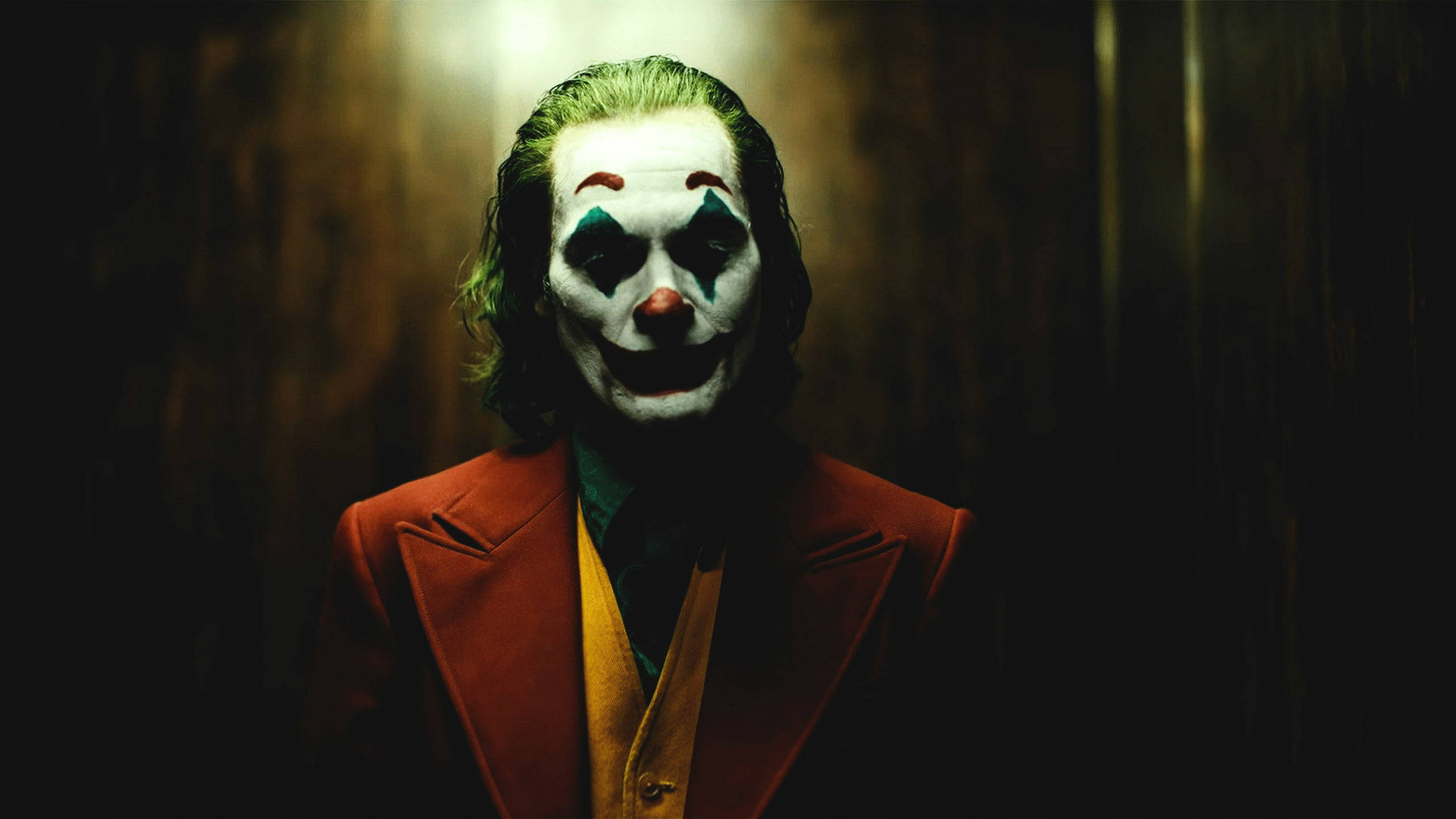 Joker 2020, green hair, white face paint, 2K Desktop Wallpaper