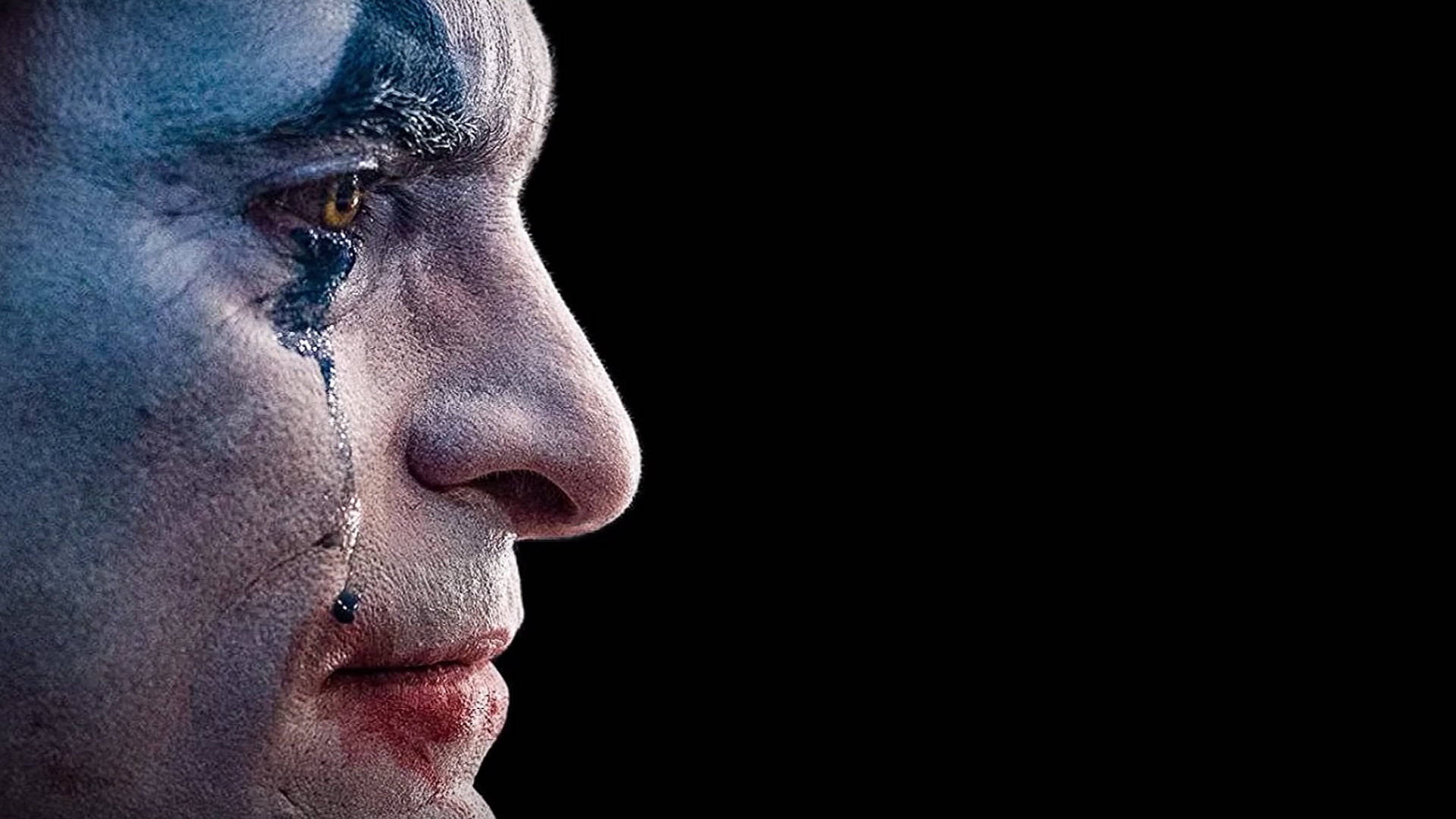 Joker 2020, side profile, tear streaking down his cheek, Full HD Desktop Wallpaper