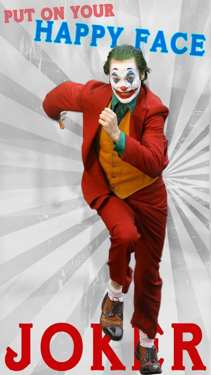 Joker, red suit, clown makeup, HD Phone Wallpaper