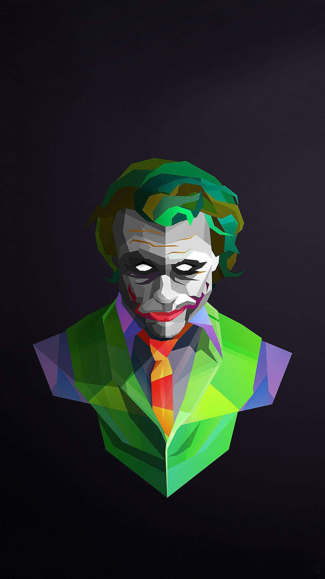 Joker, vibrant green hair, suit, Full HD Phone Wallpaper