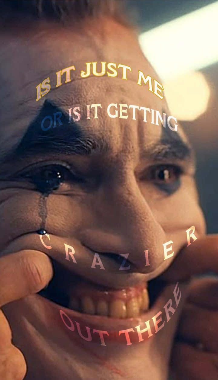 Joker, man's face, text overlay, SD Phone Wallpaper
