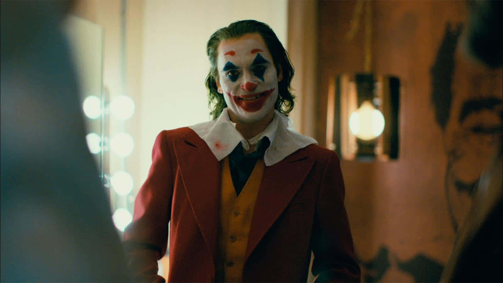 Joker Aesthetic, clown makeup, red suit, HD Desktop Wallpaper