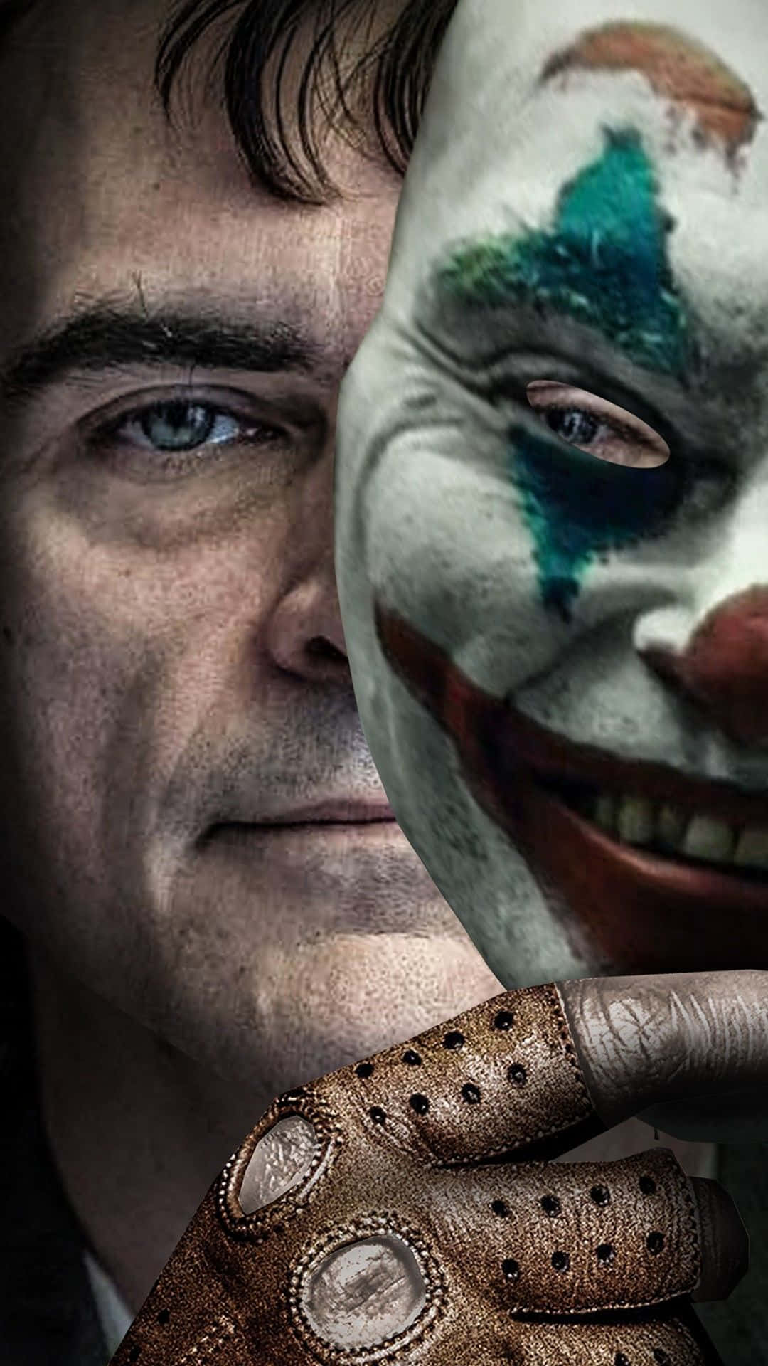 Joker, clown mask, blue eyes, Full HD Phone Wallpaper