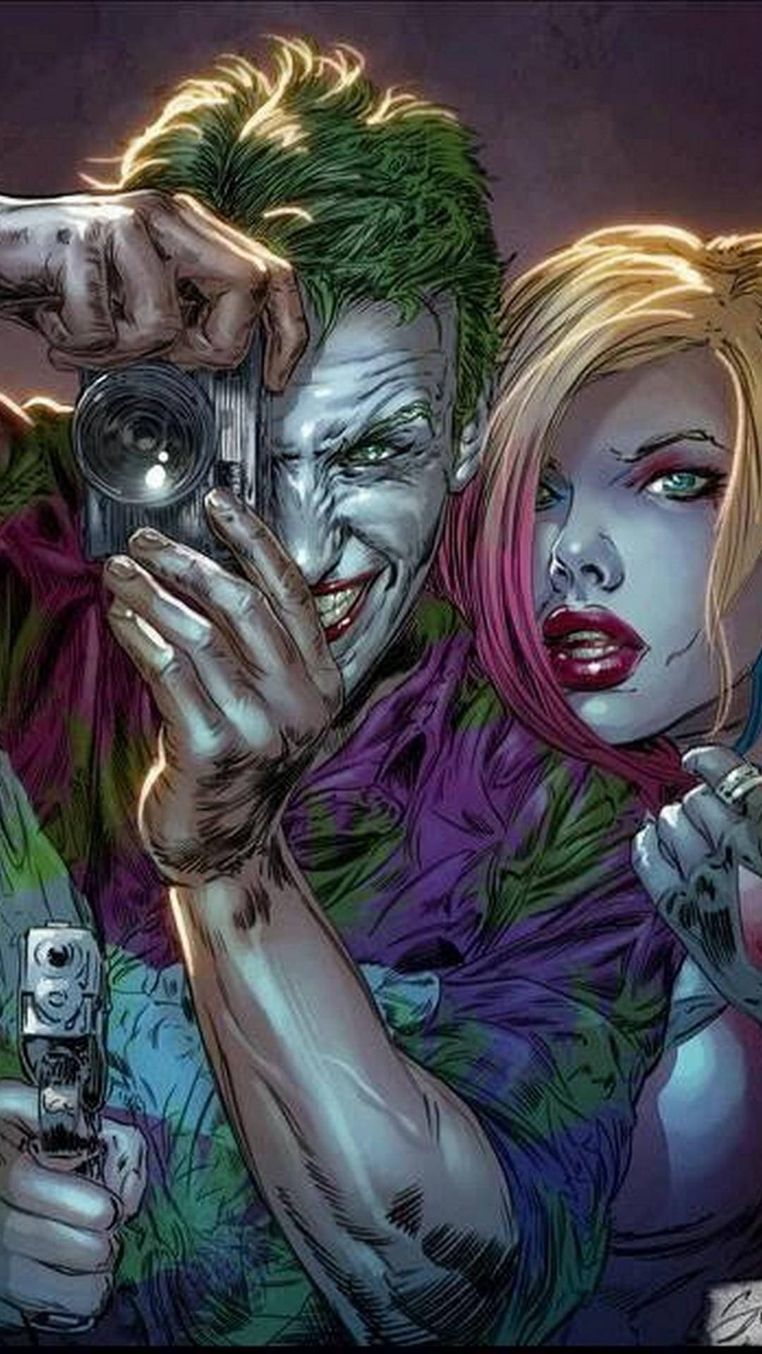 Joker, Harley Quinn, camera, Full HD Phone Wallpaper
