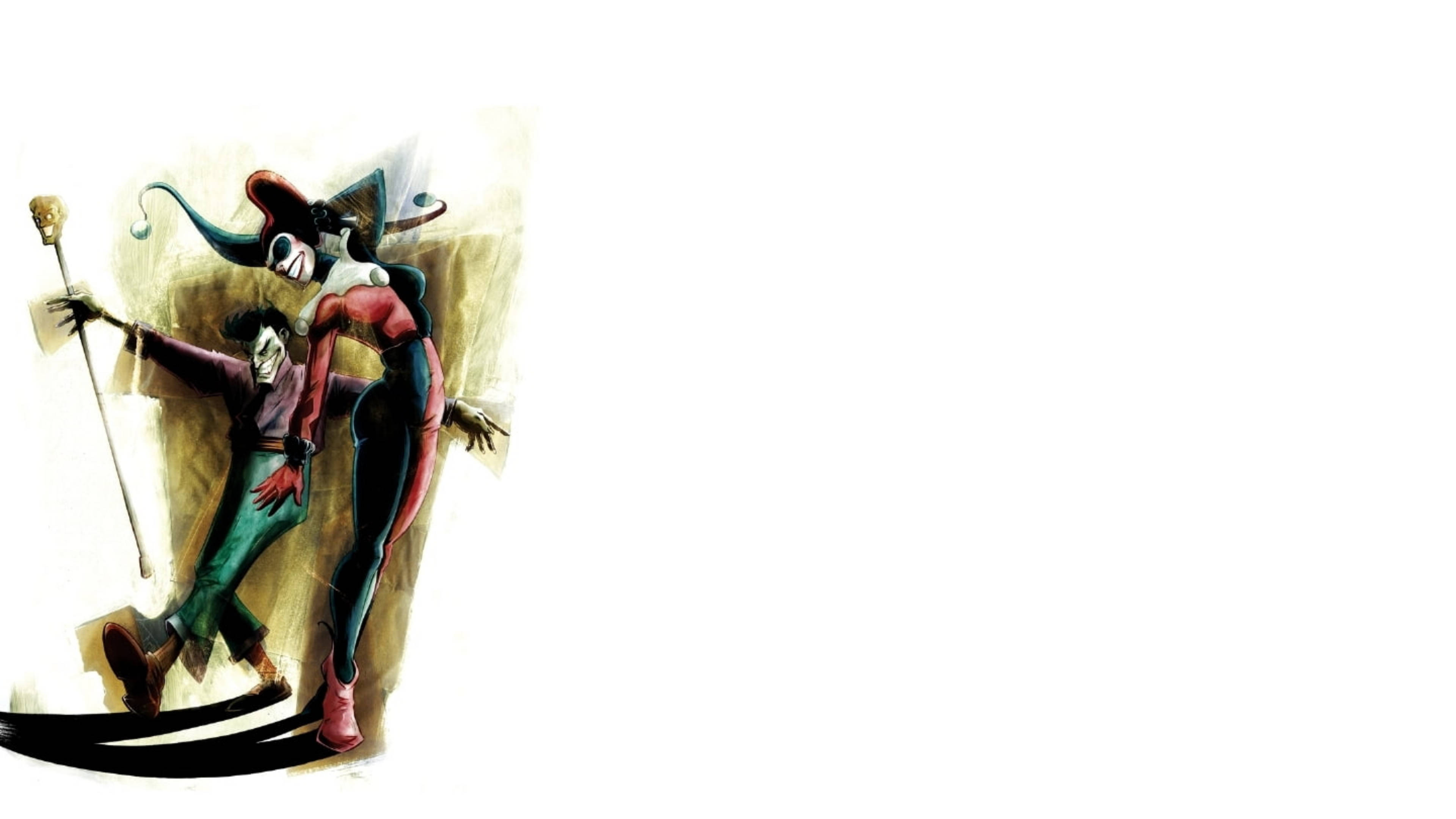 Joker, Harley Quinn, comic illustration, 4K Desktop Wallpaper