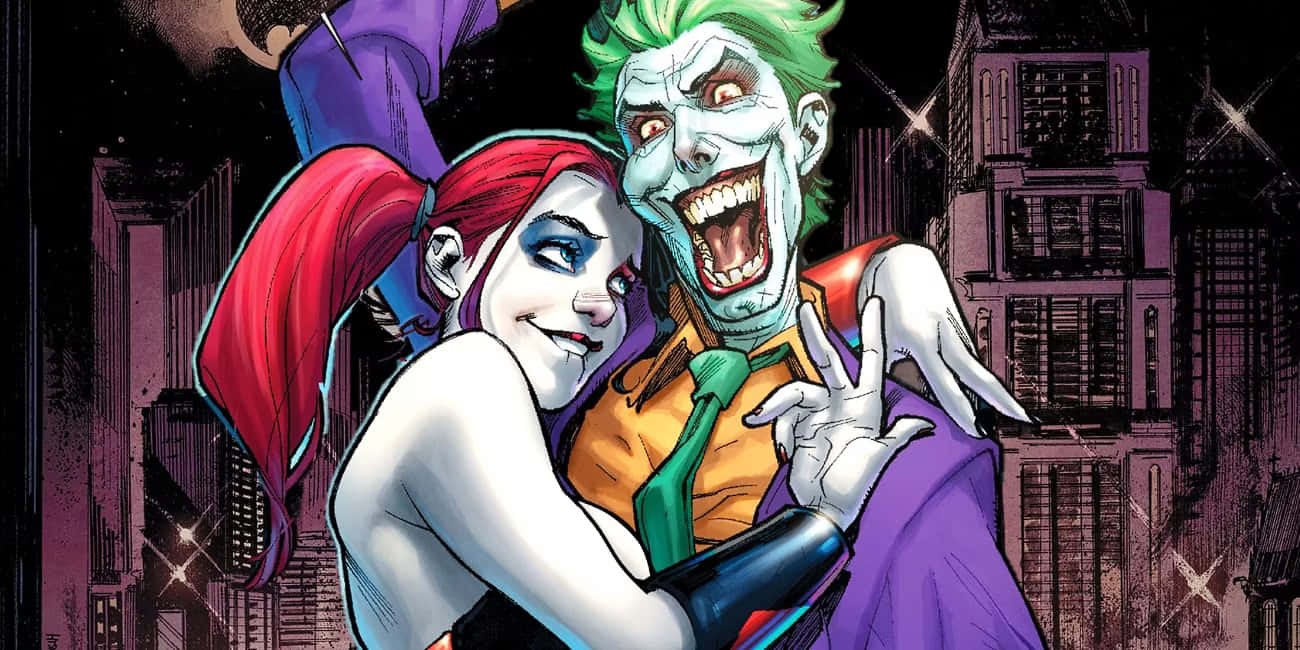 Joker, Harley Quinn, comic book style, HD Desktop Wallpaper
