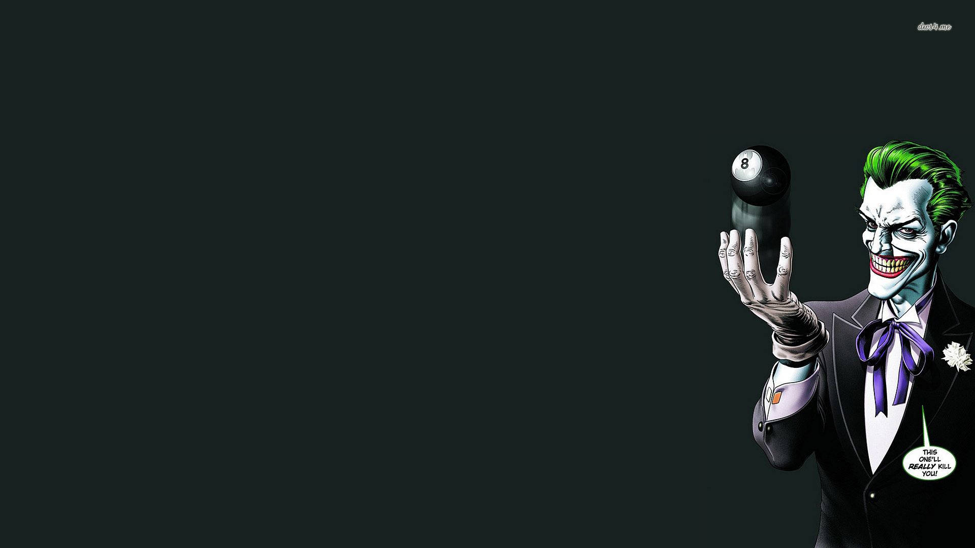 The Joker, tuxedo, eight ball, Full HD Desktop Wallpaper