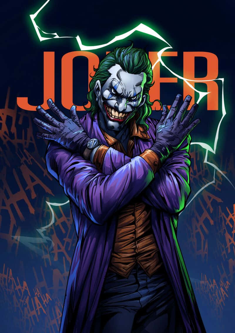 The Joker, purple coat, green hair, SD Phone Wallpaper