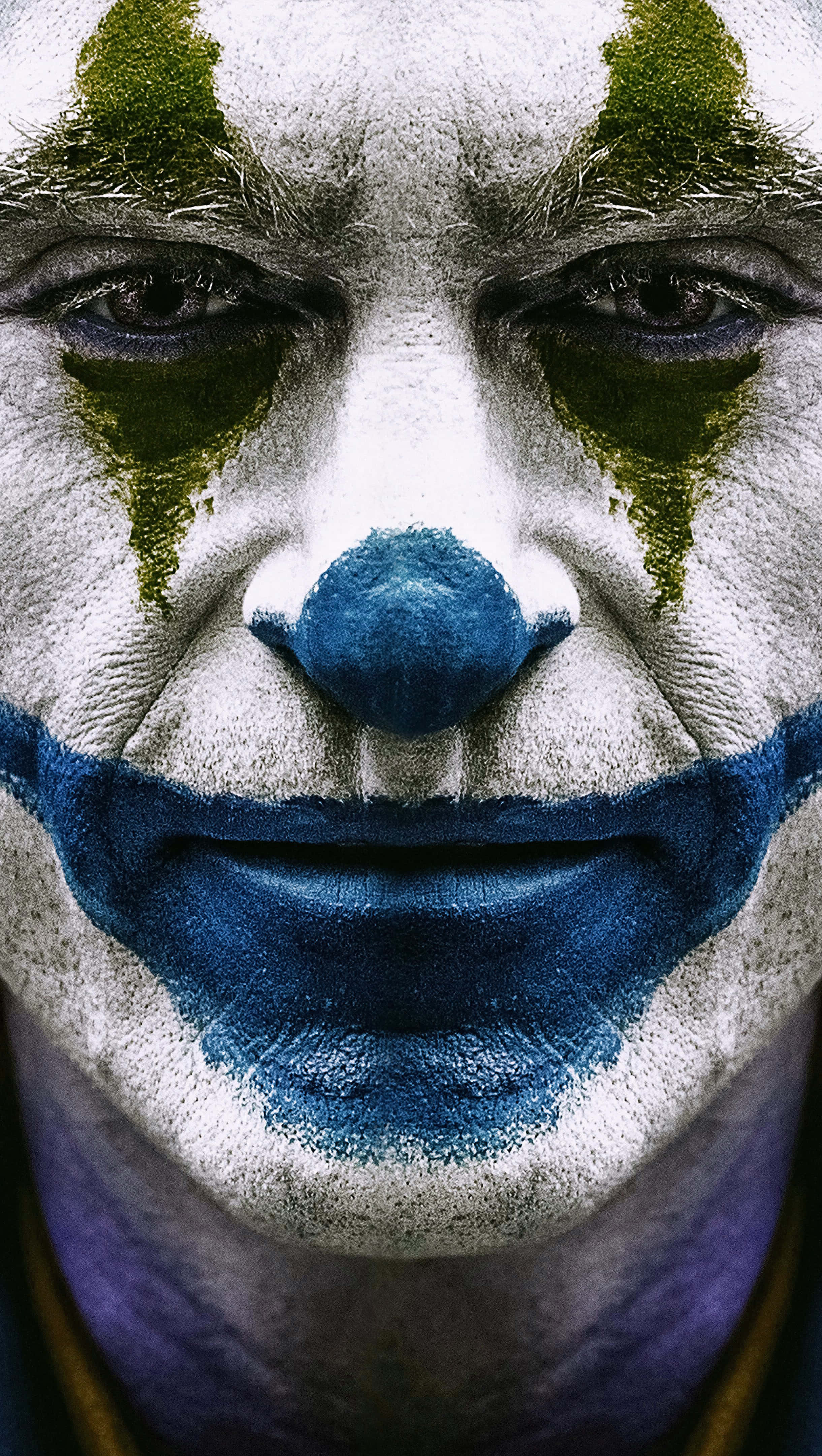 Cool Joker, clown makeup, green blue and white, 4K Phone Wallpaper