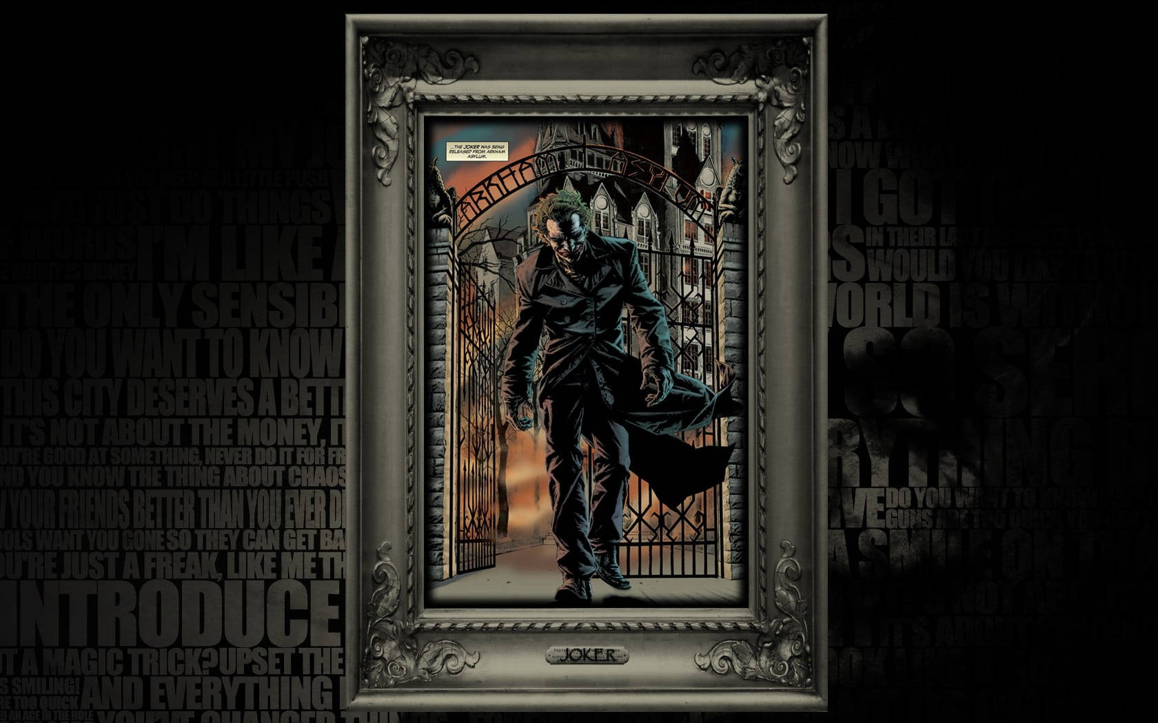 Joker, ornate frame, comic book cover, HD Desktop Wallpaper